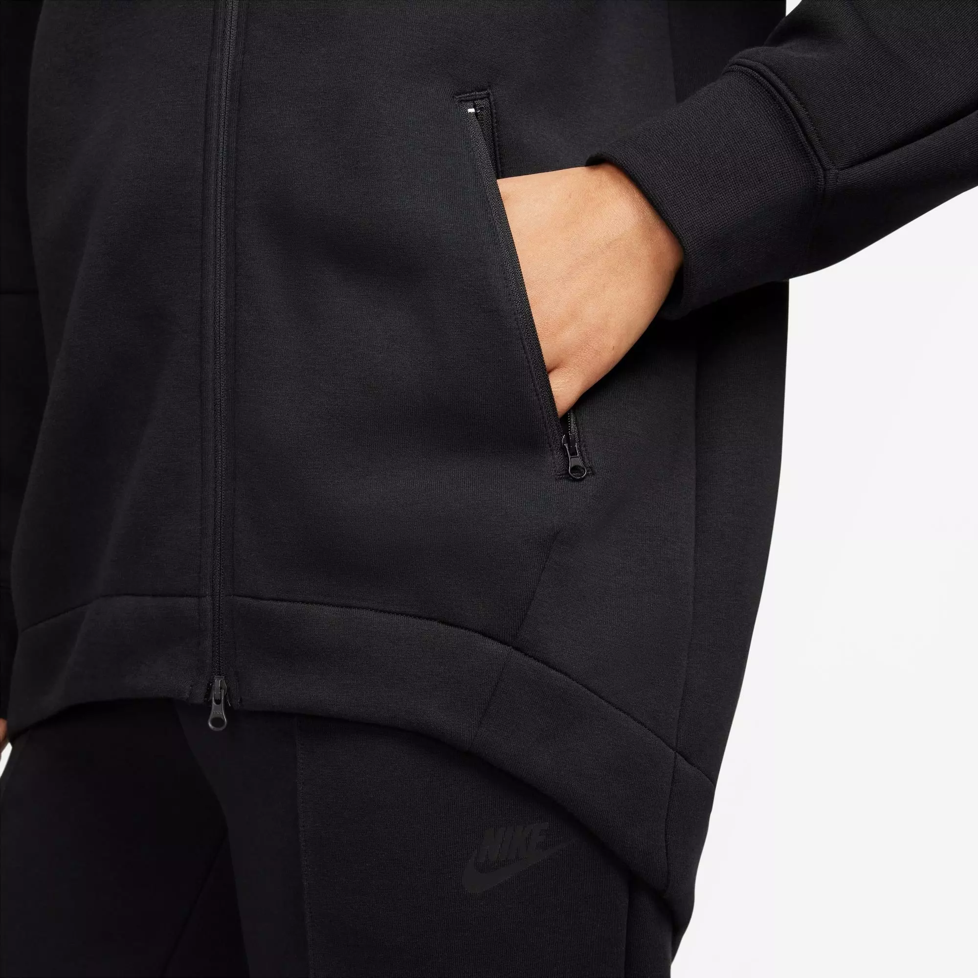 Nike Women's Sportswear Tech Fleece Cape Oversized Hoodie - Black - BLACK