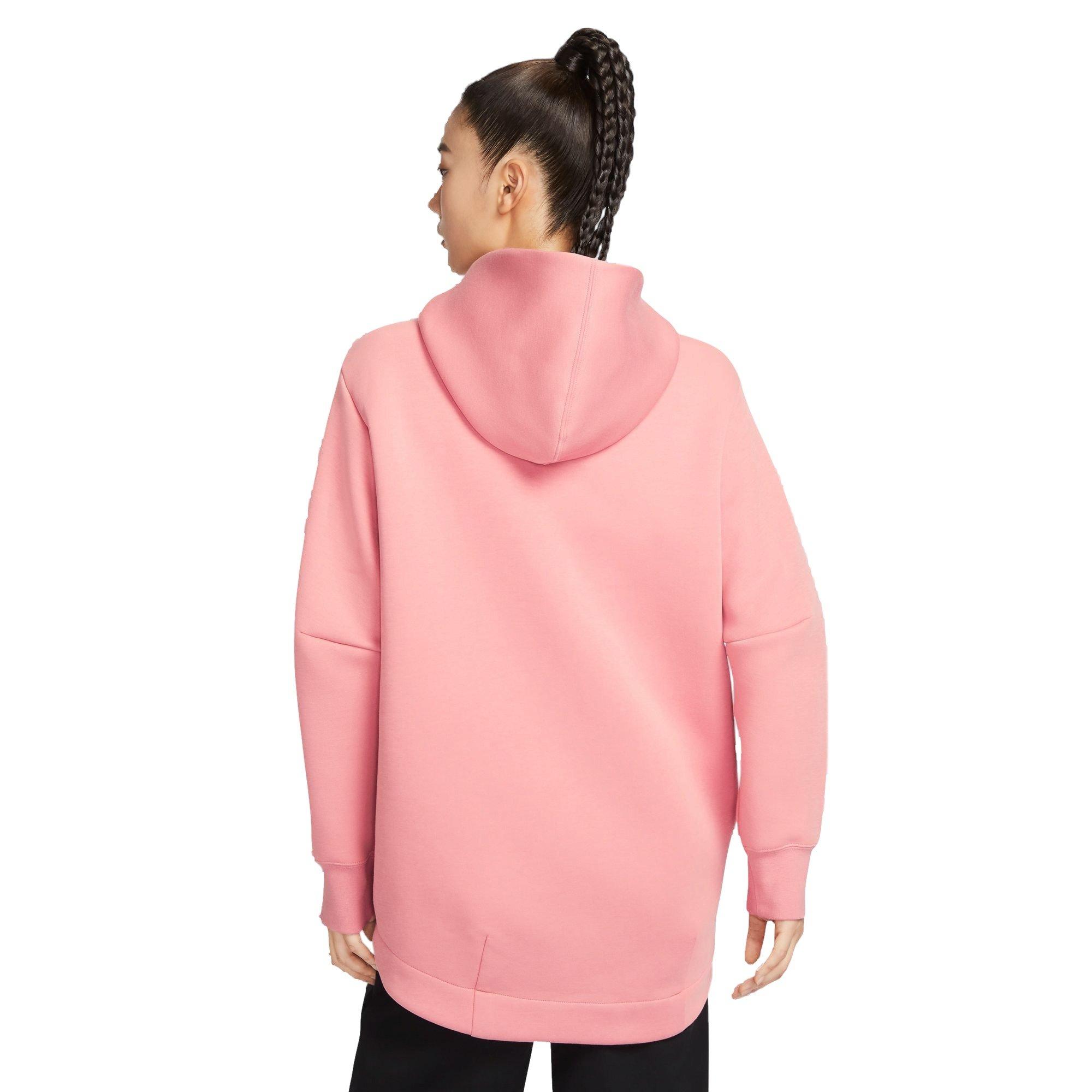 Nike Women's Sportswear Tech Fleece Oversized Cape Hoodie - Pink - PINK Thumbnail View 2