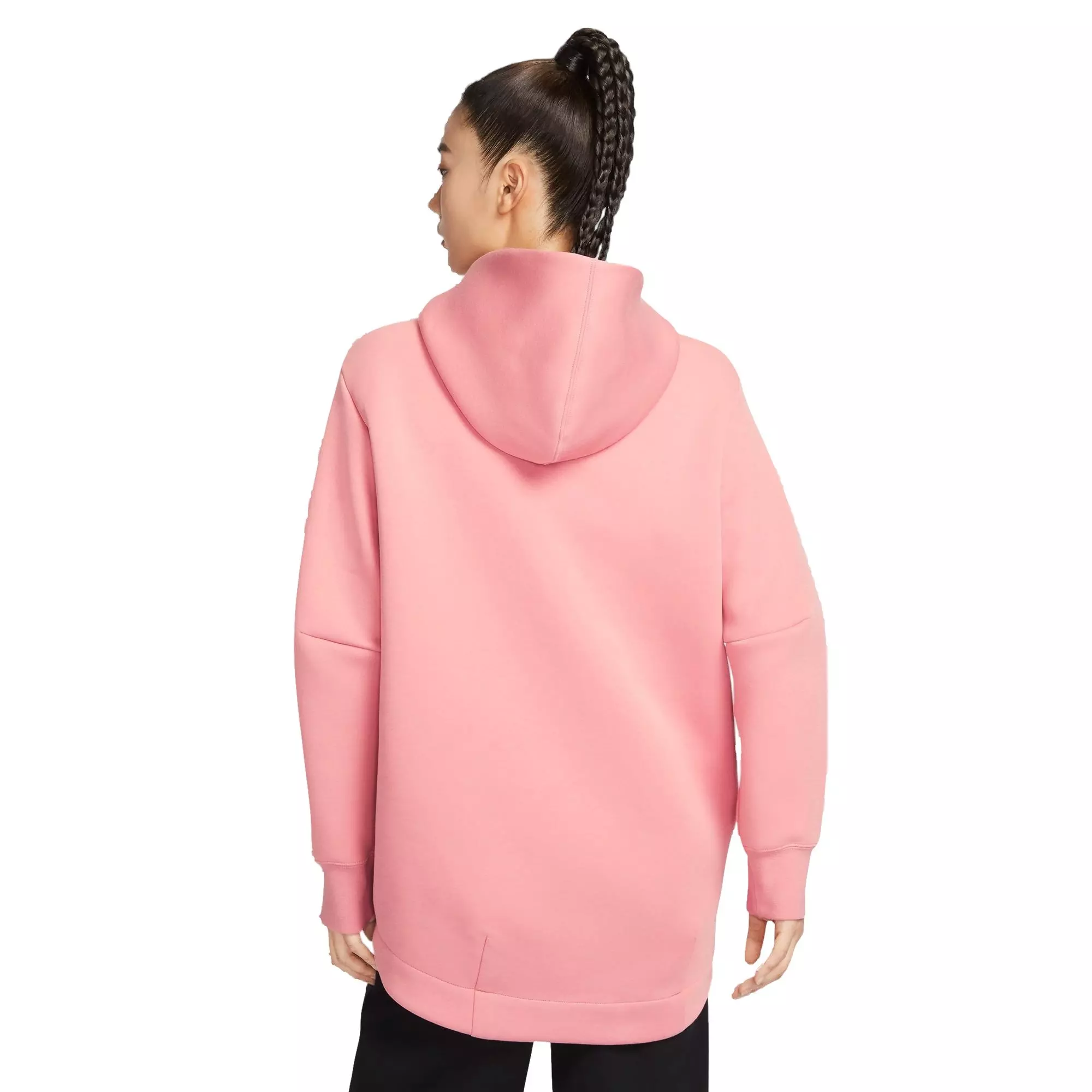 Nike Women's Sportswear Tech Fleece Oversized Cape Hoodie - Pink - PINK