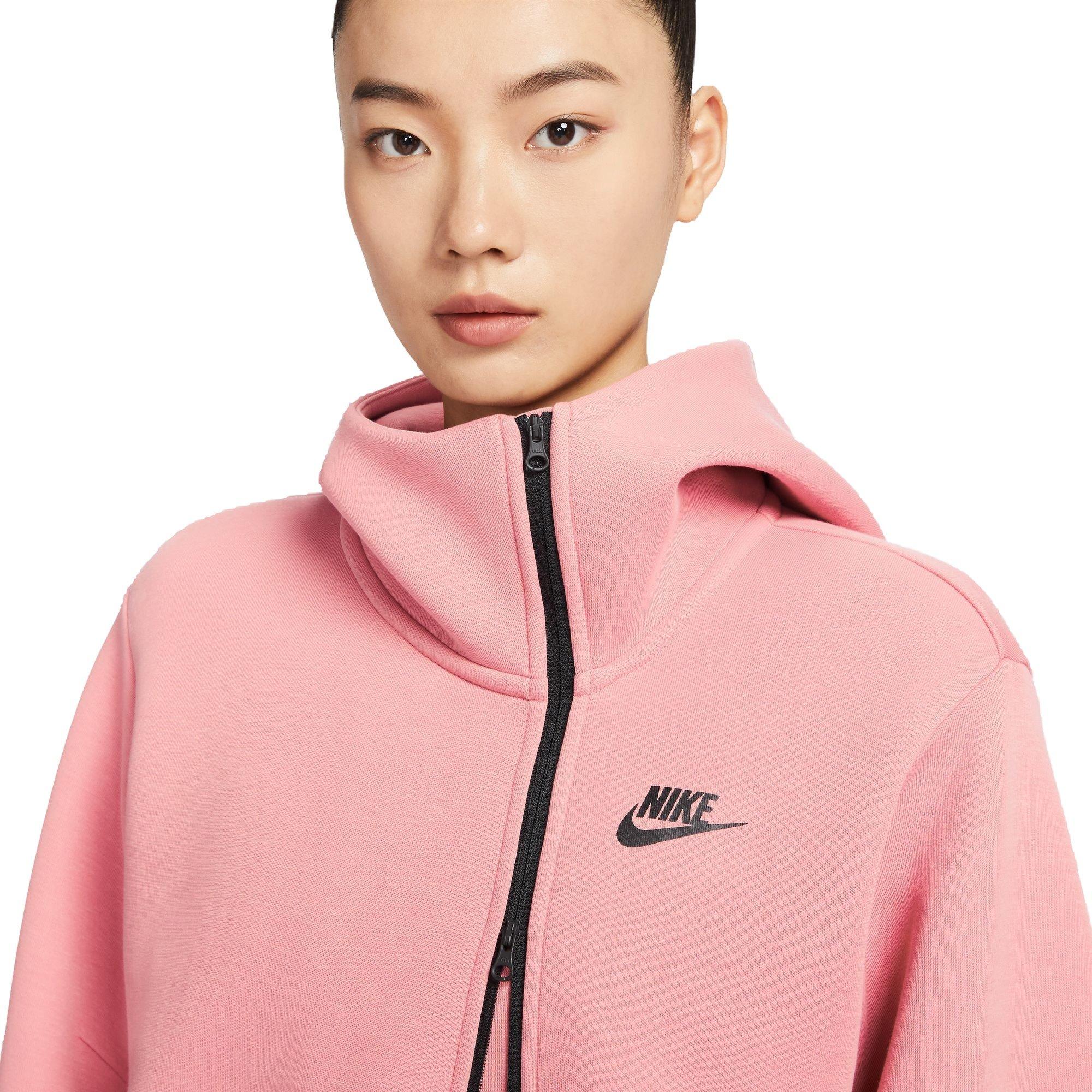 Nike Women's Sportswear Tech Fleece Oversized Cape Hoodie - Pink - PINK Thumbnail View 3