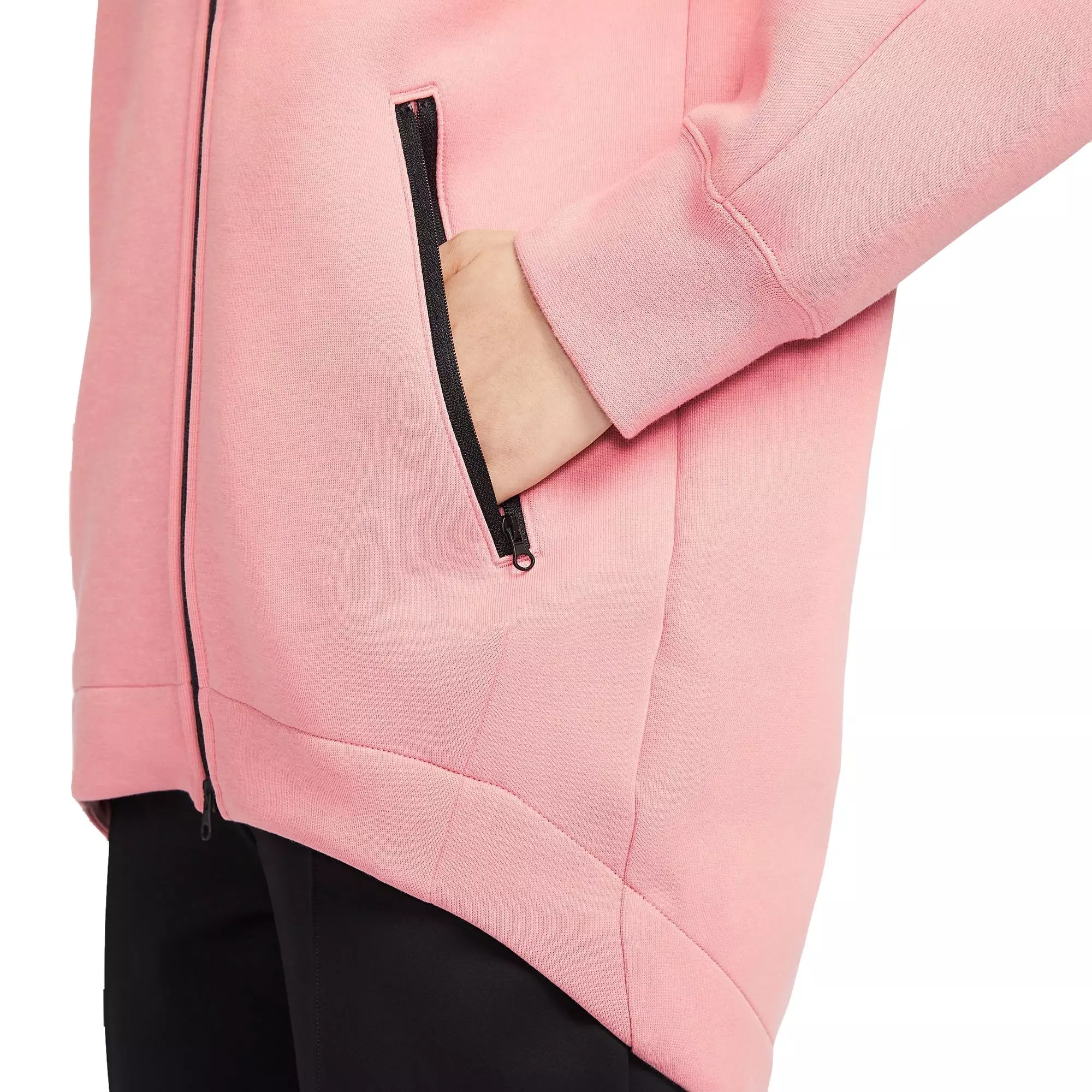 Nike Women's Sportswear Tech Fleece Oversized Cape Hoodie - Pink - PINK