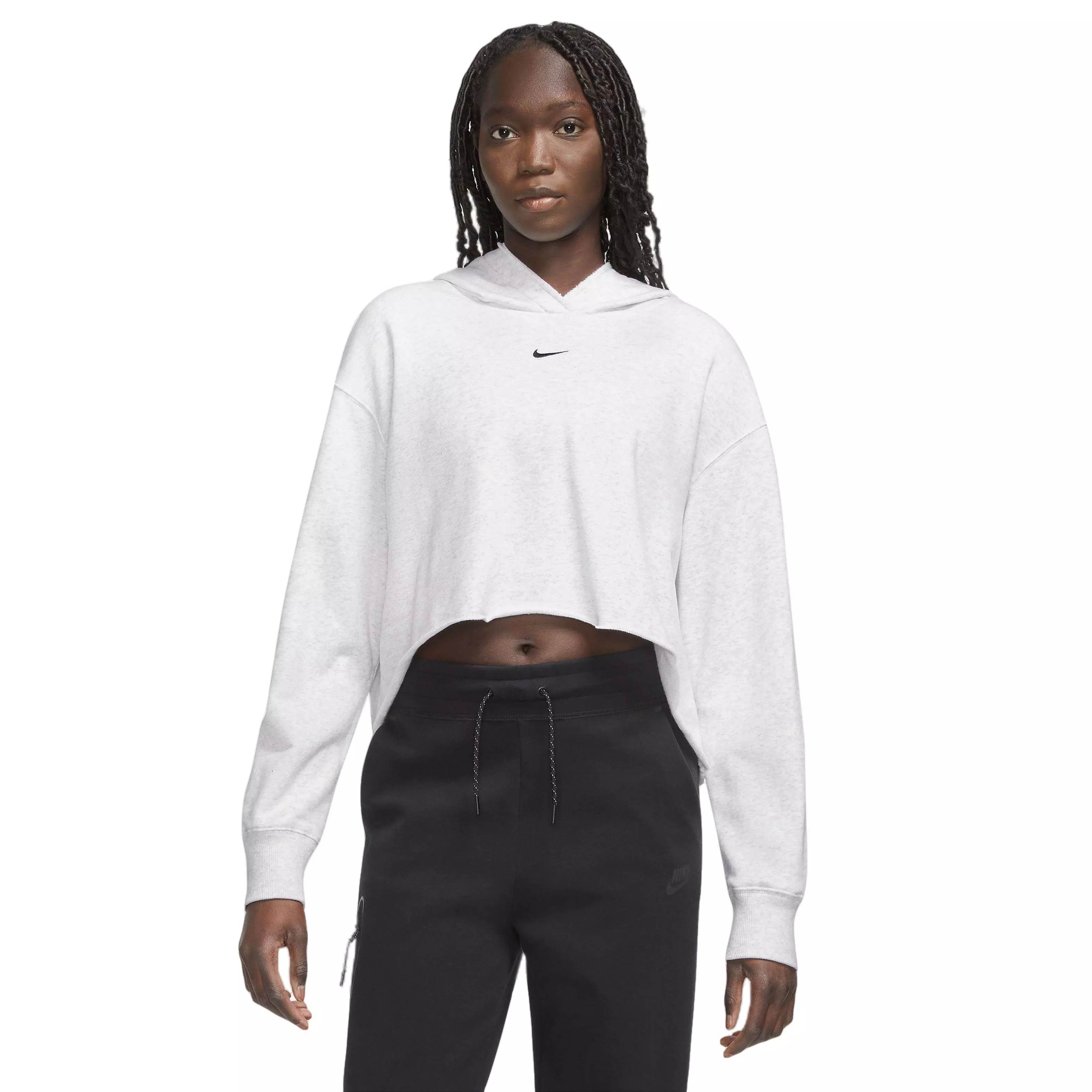 Nike Women's Sportswear DIM Cropped French Terry Pullover Hoodie