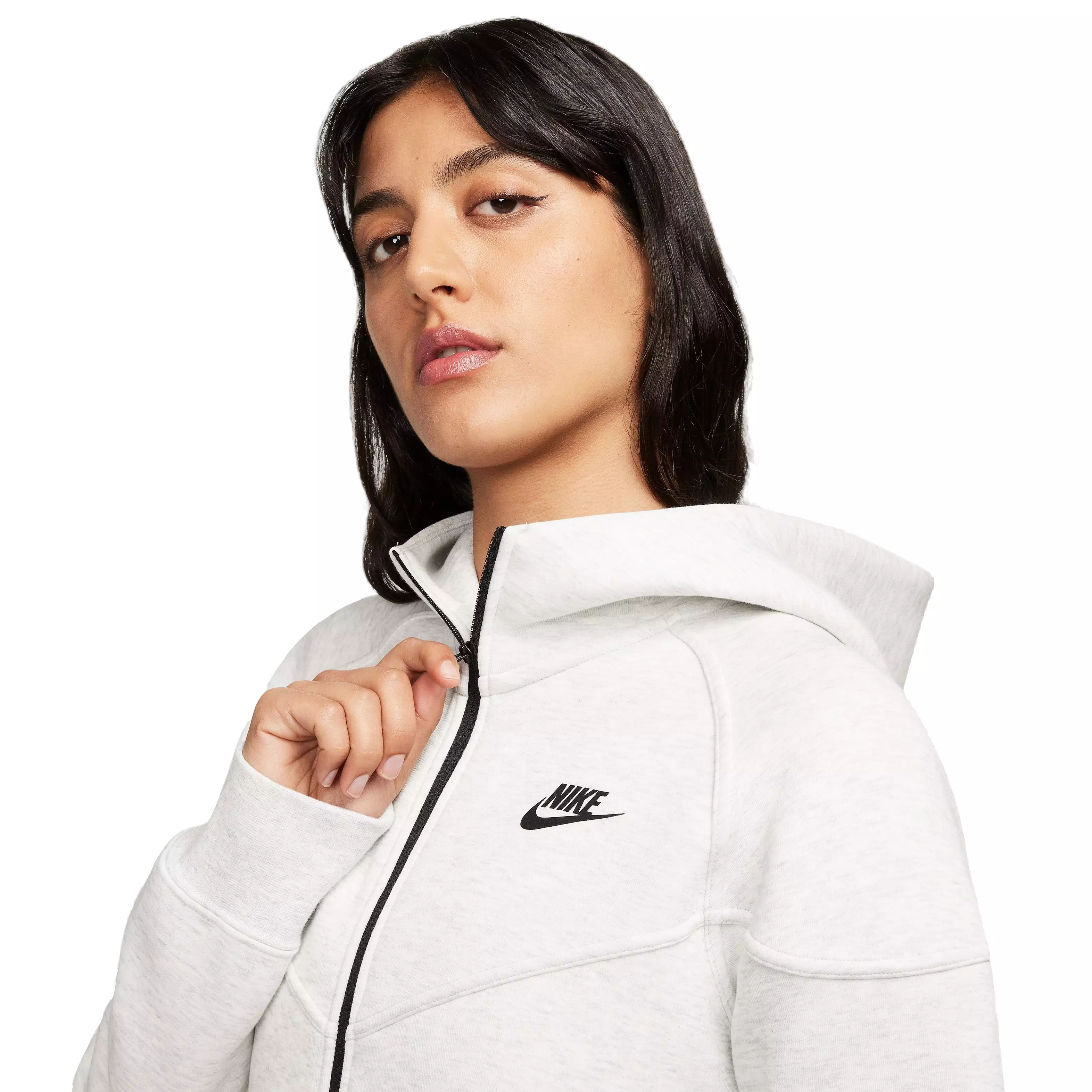 Nike Women's Sportswear Tech Fleece Windrunner Full-Zip Jacket-Lt Grey - LT GREY