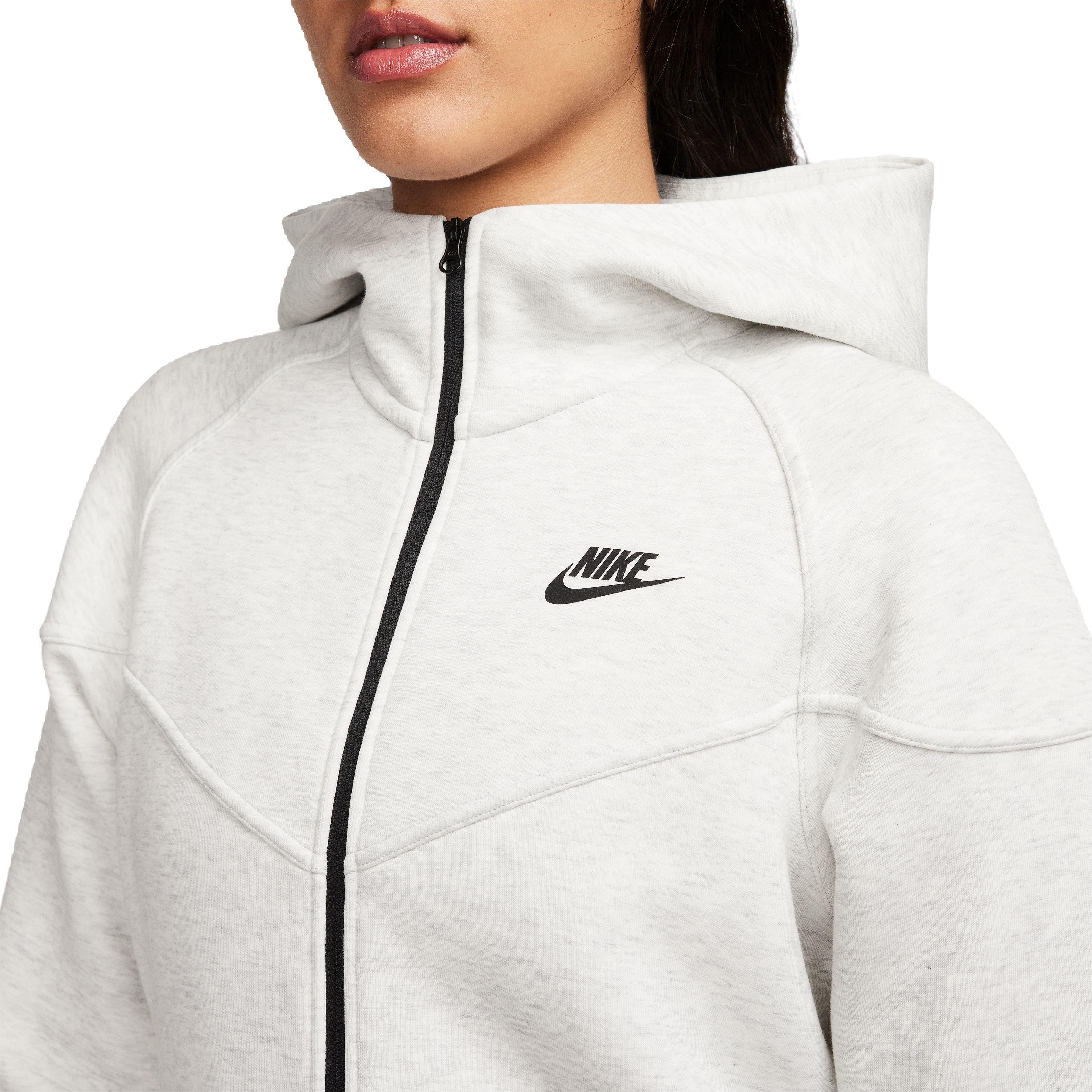 Nike Women's Sportswear Tech Fleece Windrunner Full-Zip Jacket-Lt Grey - LT GREY Thumbnail View 5