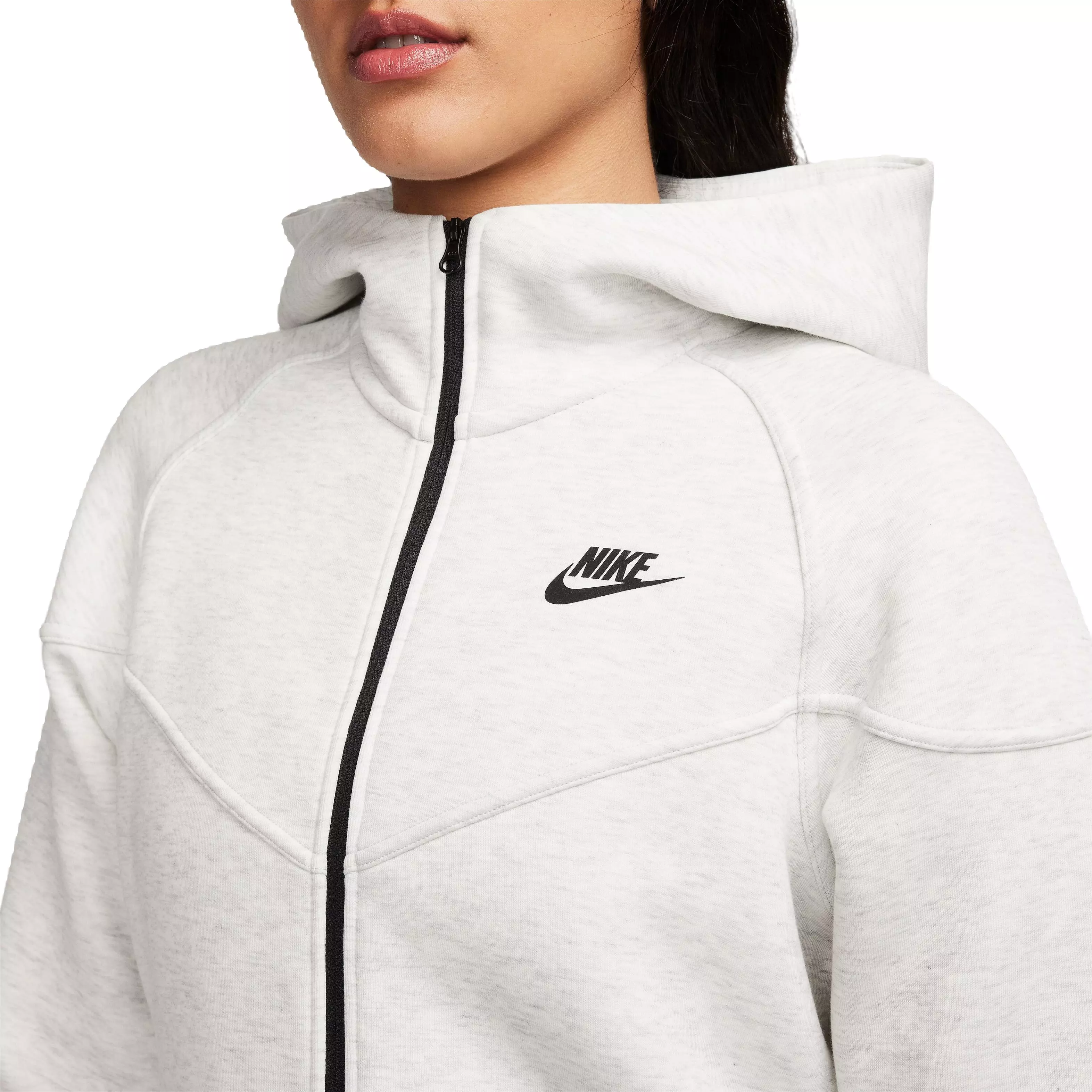 Nike Women's Sportswear Tech Fleece Windrunner Full-Zip Jacket-Lt Grey - LT GREY
