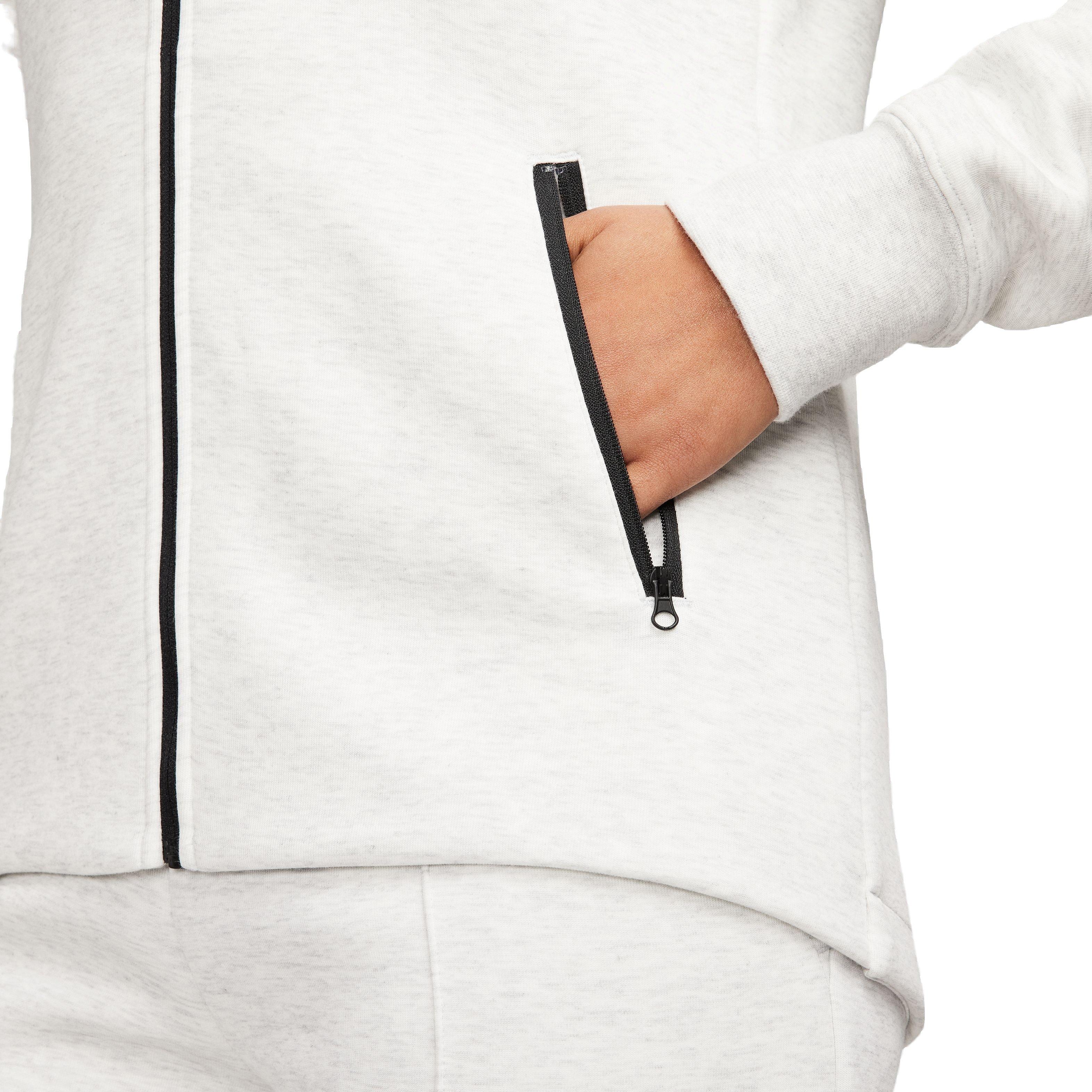 Nike Women's Sportswear Tech Fleece Windrunner Full-Zip Jacket-Lt Grey - LT GREY Thumbnail View 6