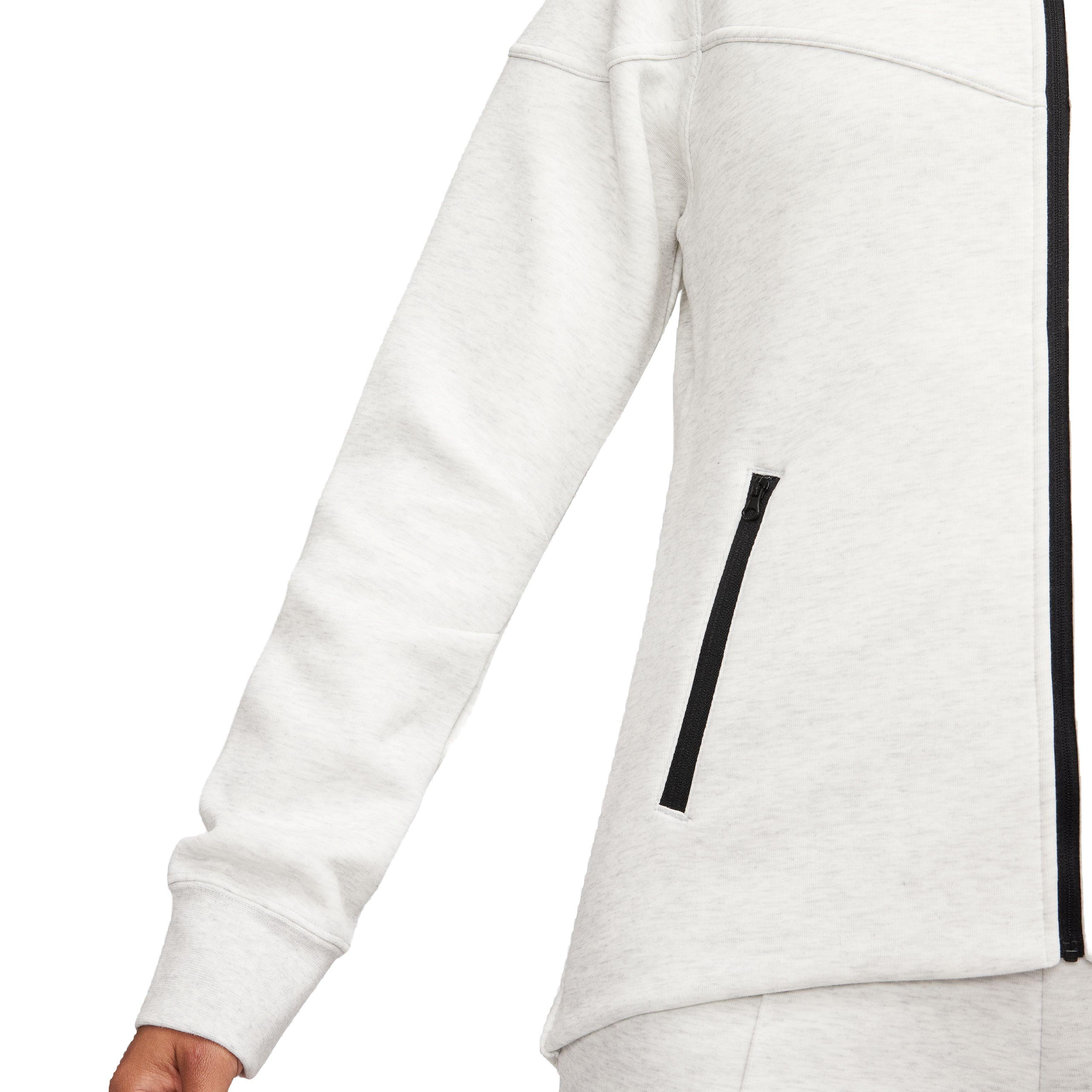 Nike Women's Sportswear Tech Fleece Windrunner Full-Zip Jacket-Lt Grey - LT GREY Thumbnail View 7