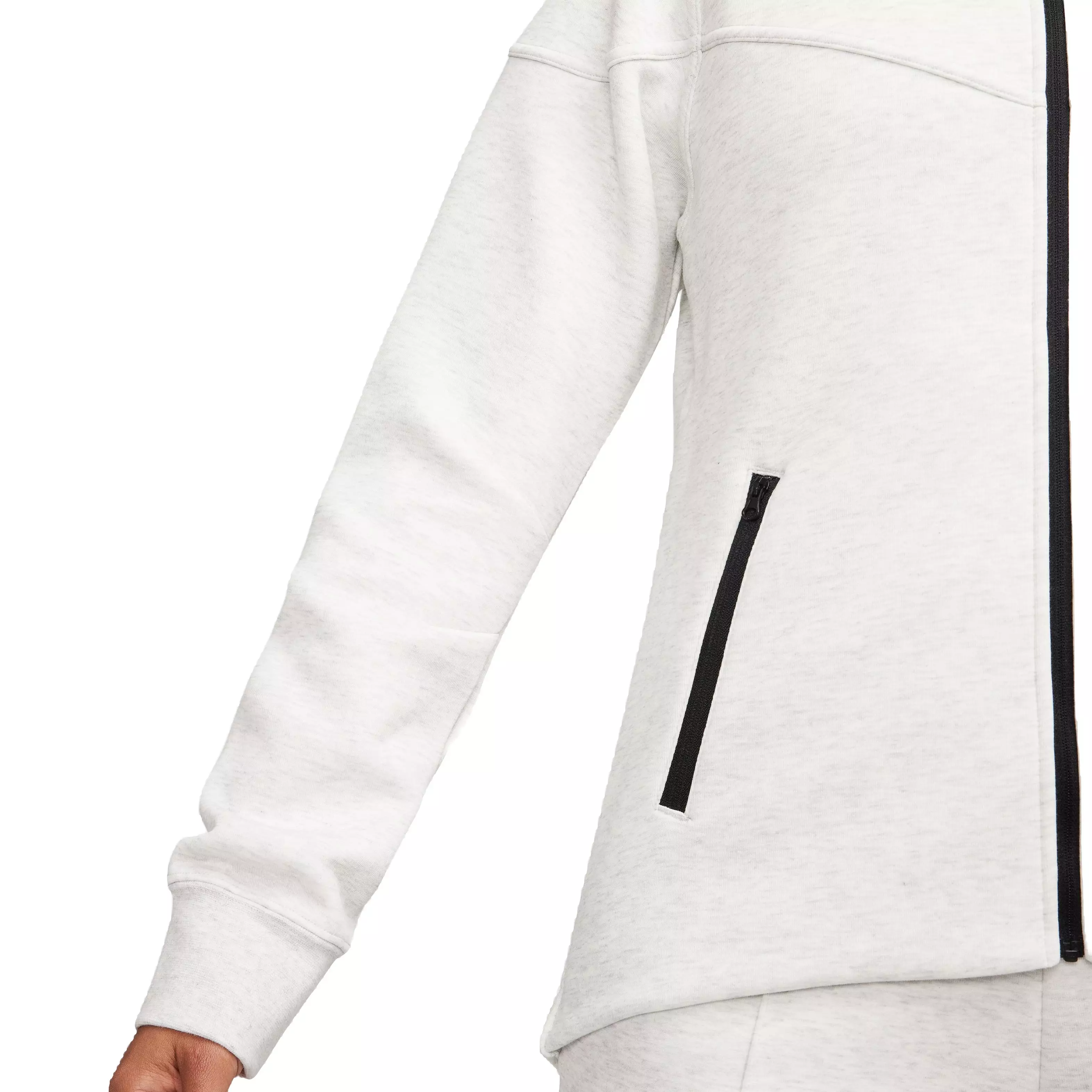 Nike Women's Sportswear Tech Fleece Windrunner Full-Zip Jacket-Lt Grey - LT GREY