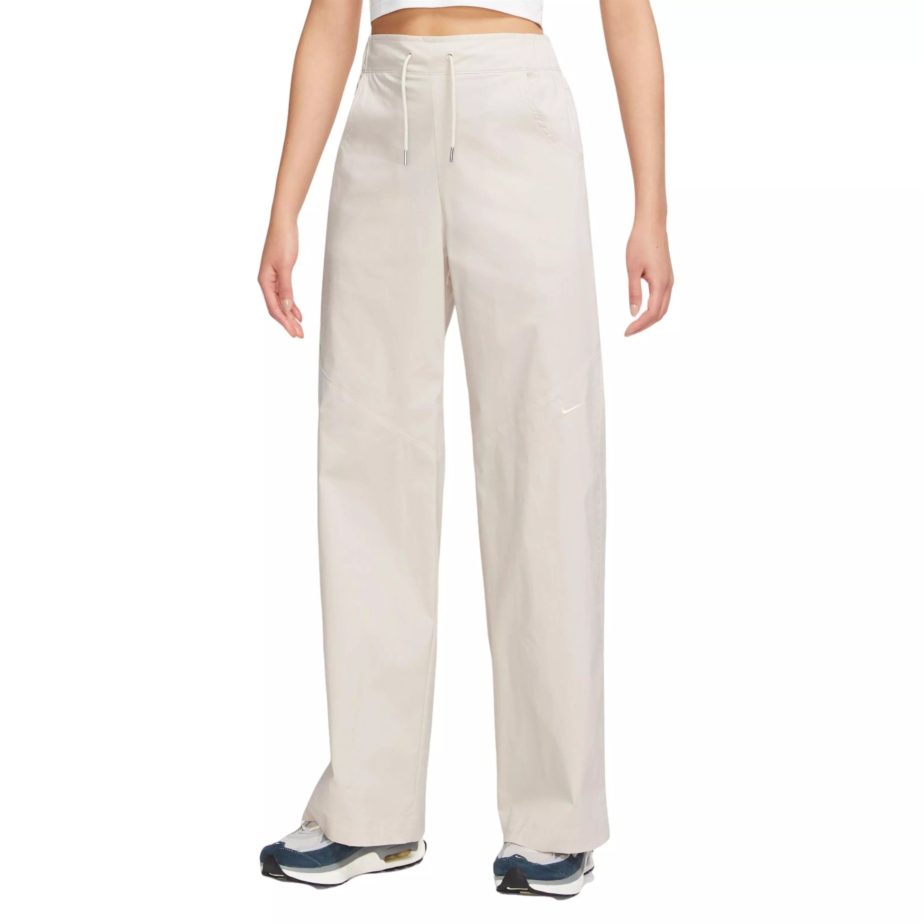 Nike Women's Sportswear Essentials Woven High-Rise OH Pants-Cream - CREAM