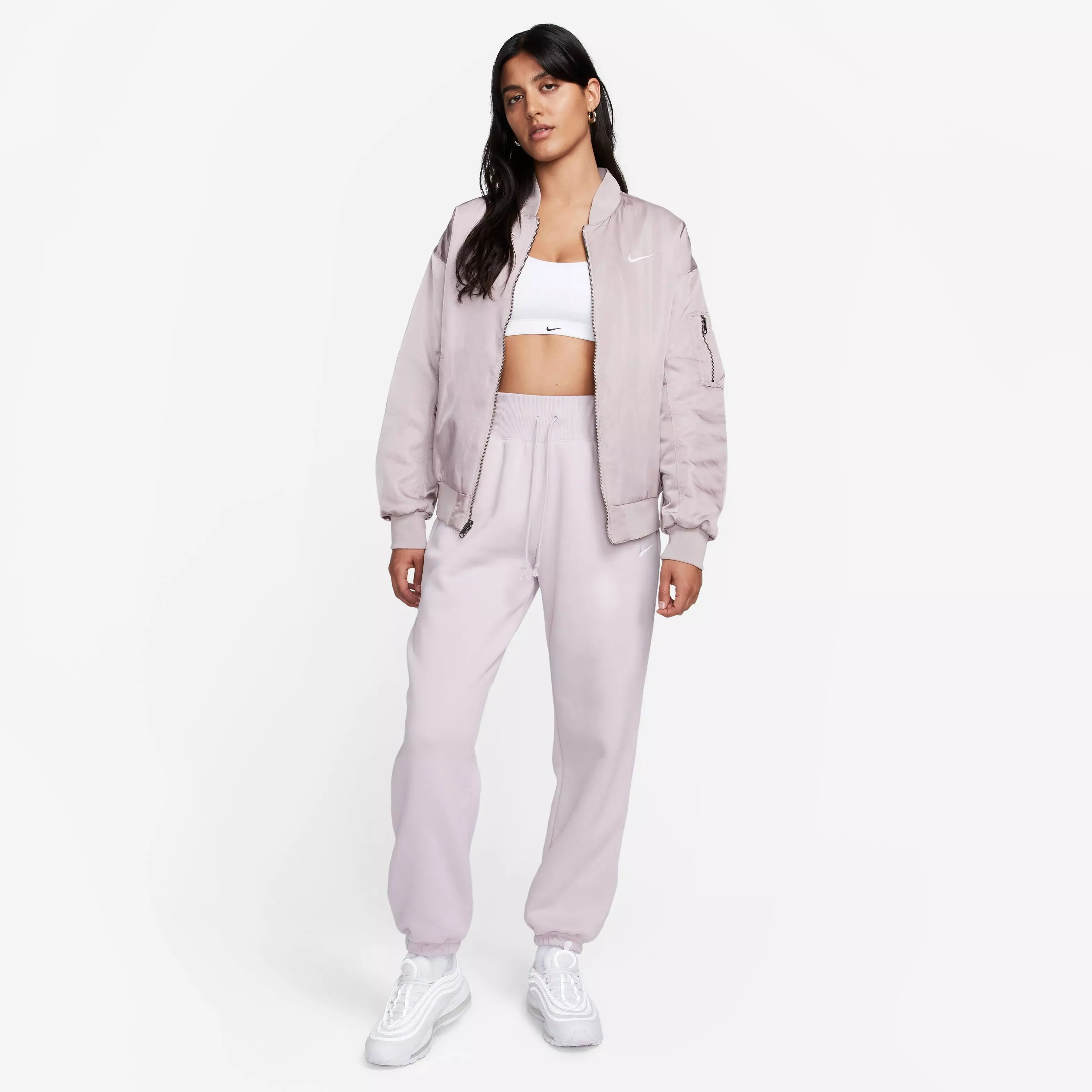 Nike Women's Sportswear Phoenix Fleece High-Rise Pants - Platinum Violet - VIOLET