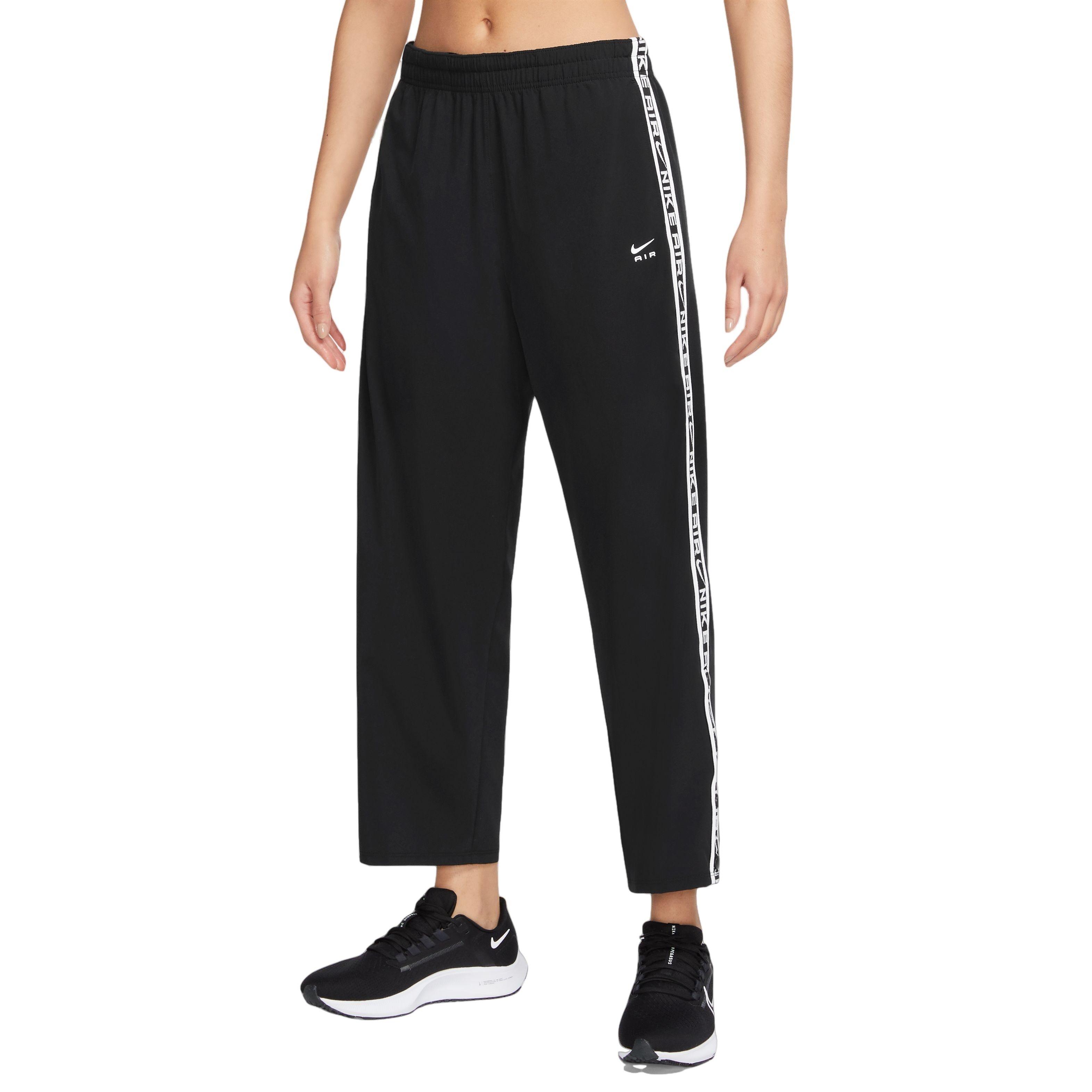 Nike Women's Sportswear Air Mid-Rise Running Pants-Black - BLACK/WHITE Thumbnail View 1