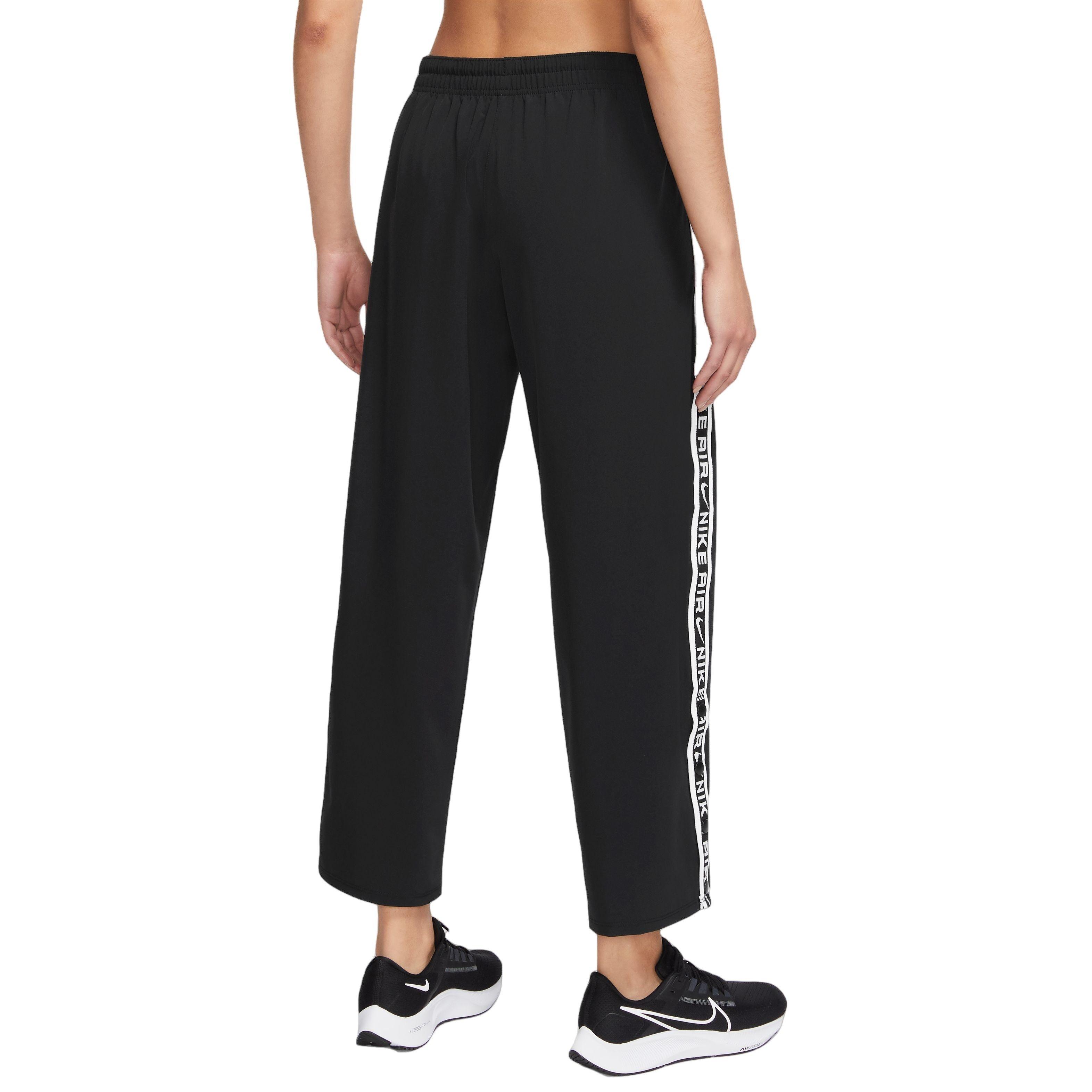 Nike Women's Sportswear Air Mid-Rise Running Pants-Black - BLACK/WHITE Thumbnail View 2