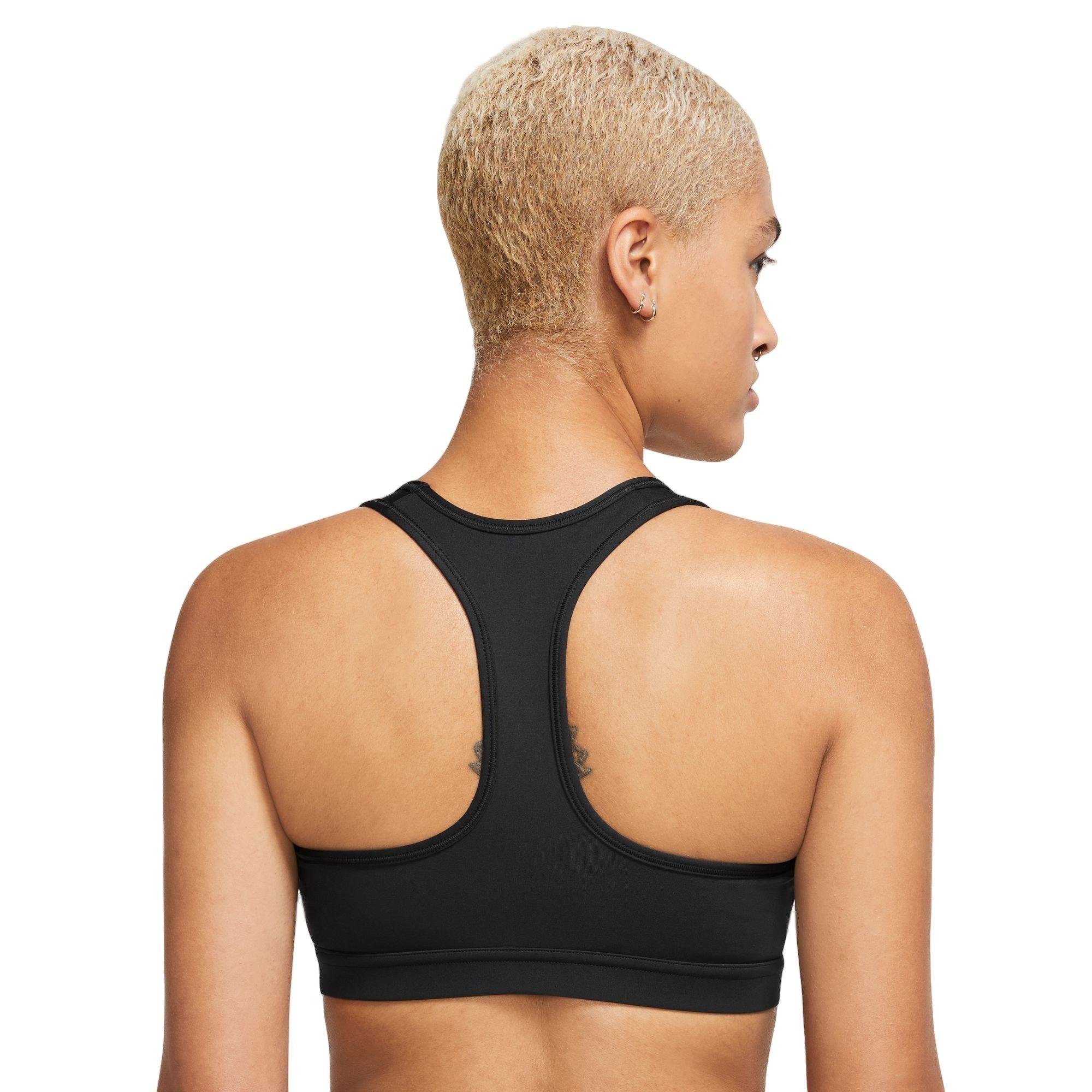 Women's bra Nike Swoosh Medium Support Non-Padded Sports Bra - black/white, Tennis Zone