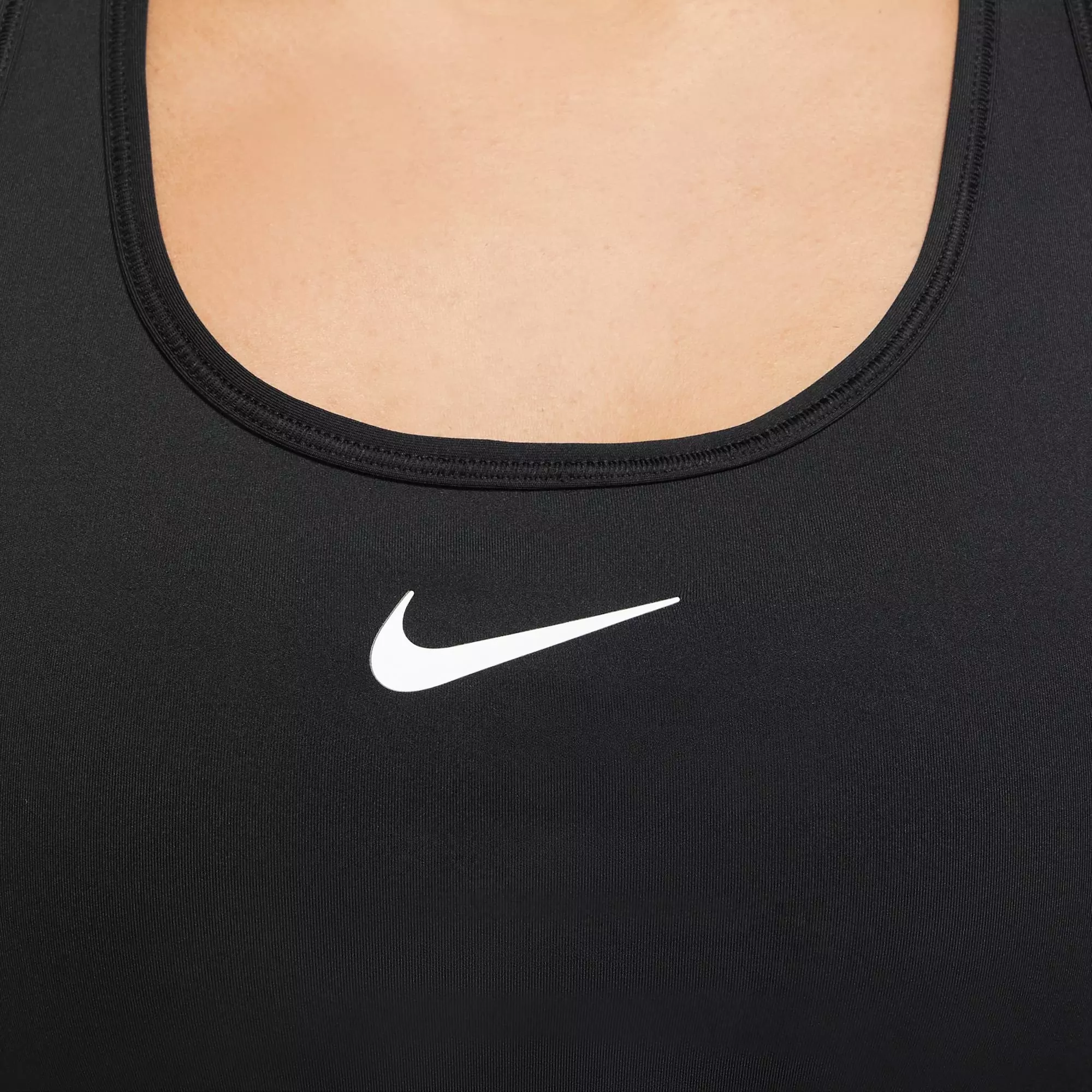 Nike Women's Dri-FIT Swoosh Medium-Support Padded Sports Bra - Black - BLACK