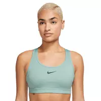 Nike Women's Medium-Support Swoosh Padded Sports Bra - Mineral