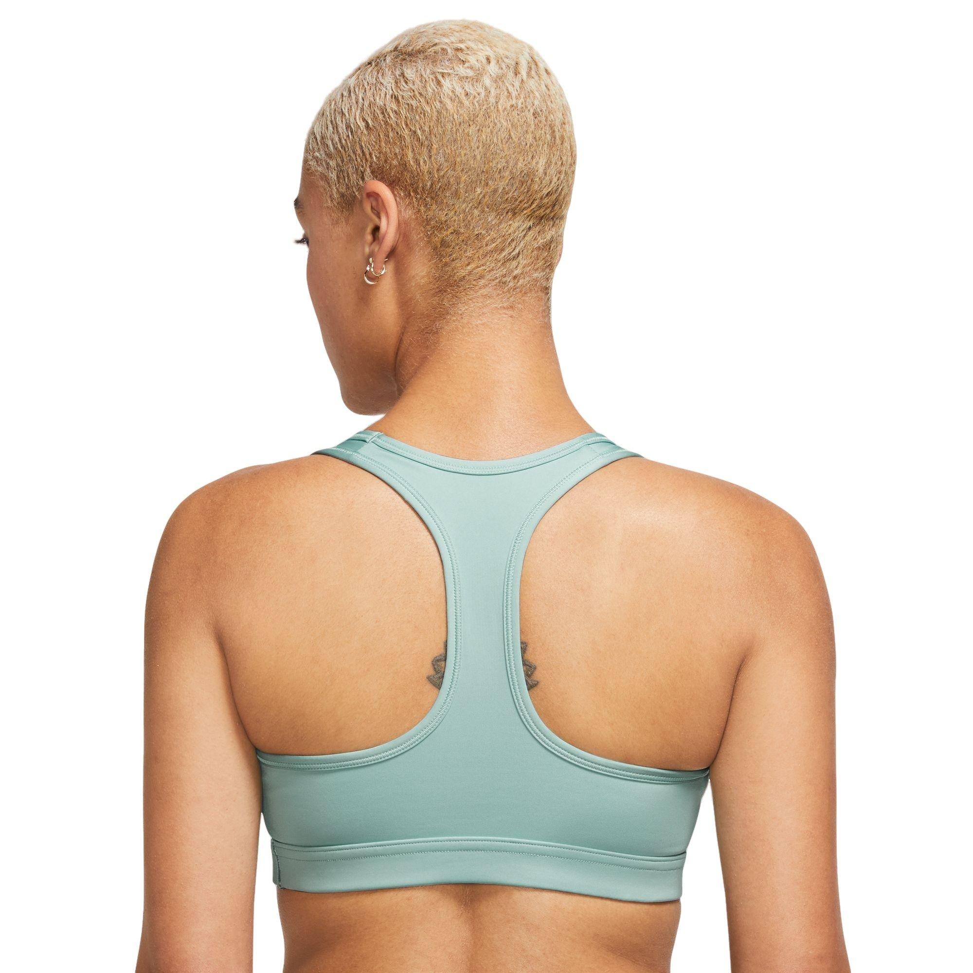 Nike Women's Medium-Support Swoosh Padded Sports Bra - Mineral - BLUE Thumbnail View 2