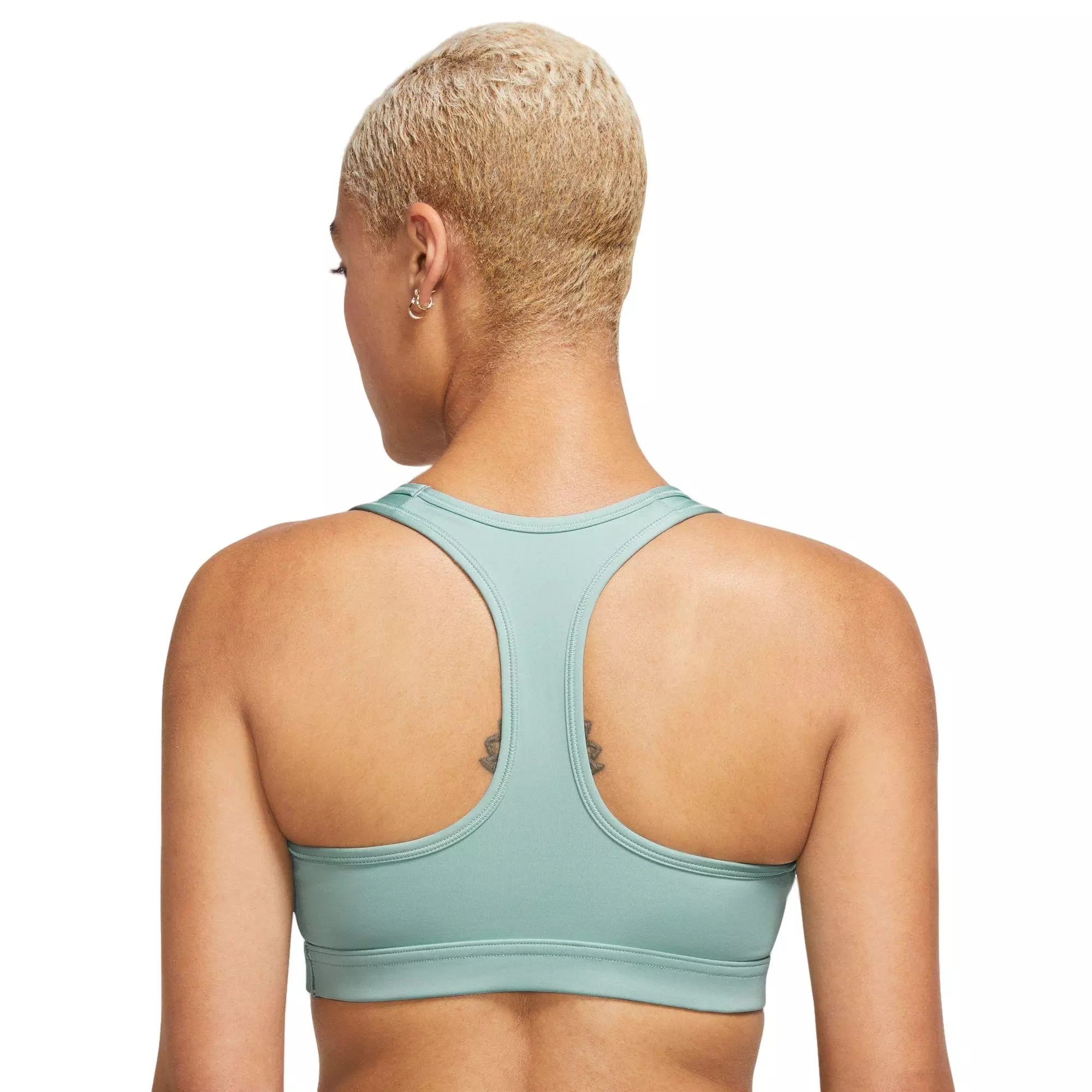 Nike Women's Medium-Support Swoosh Padded Sports Bra - Mineral - BLUE