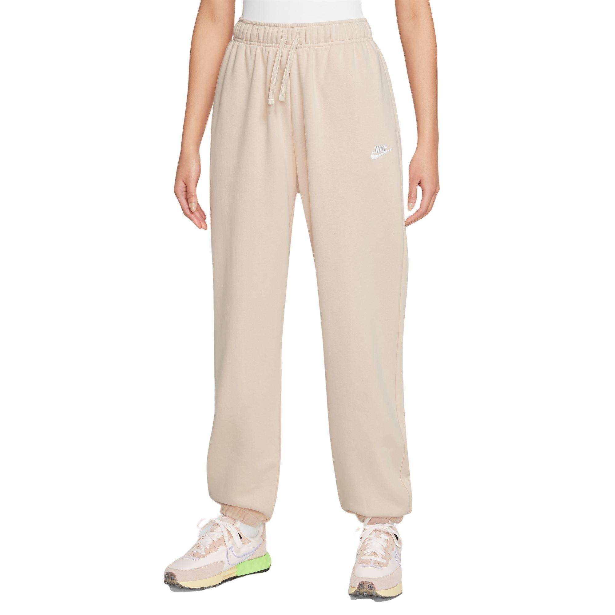 Nike Women's Sportswear Club Fleece Mid-Rise Oversized Sweatpants - Sand -  Hibbett