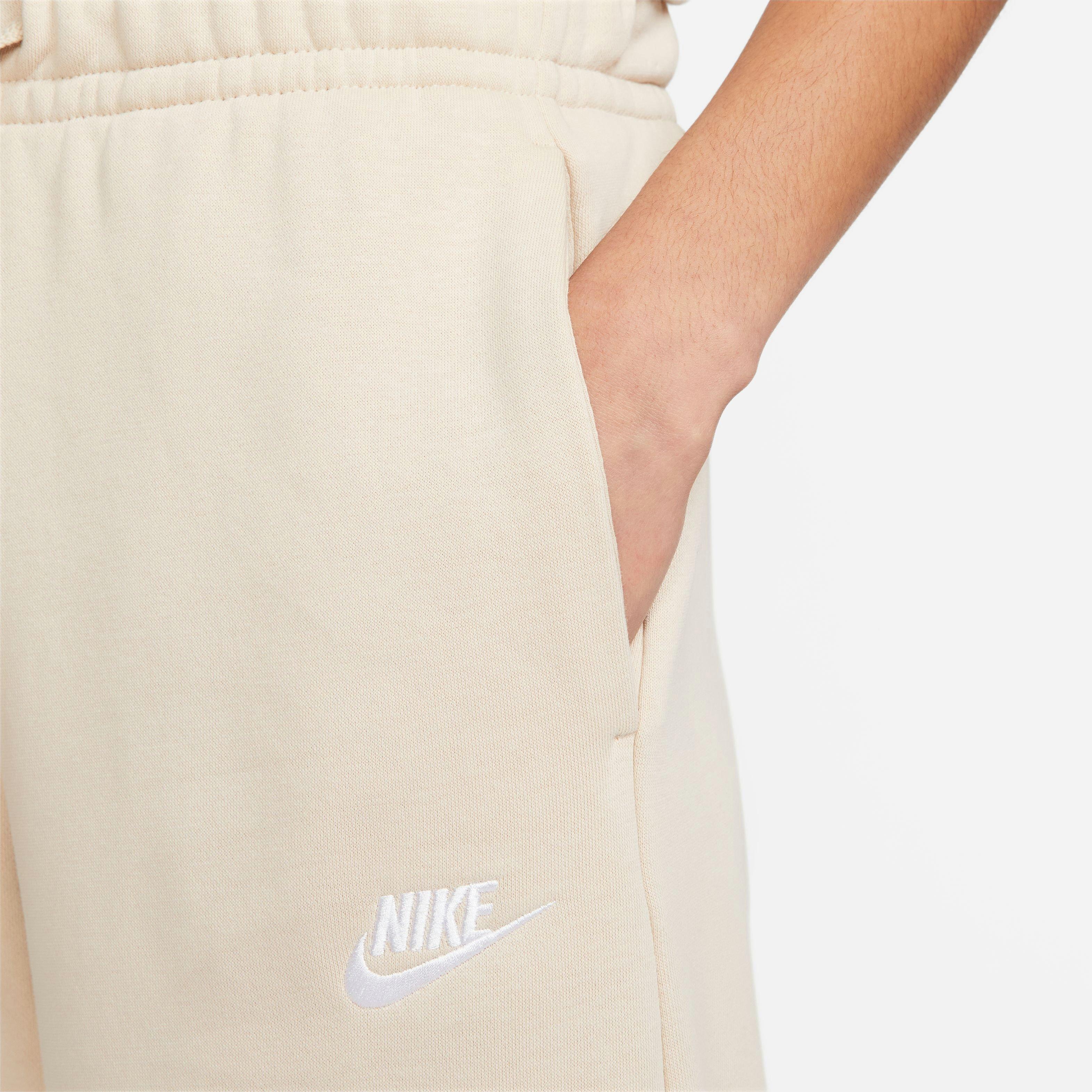 Nike Women's Sportswear Club Fleece Mid-Rise Wide-Leg Pants-Cream - CREAM Thumbnail View 7