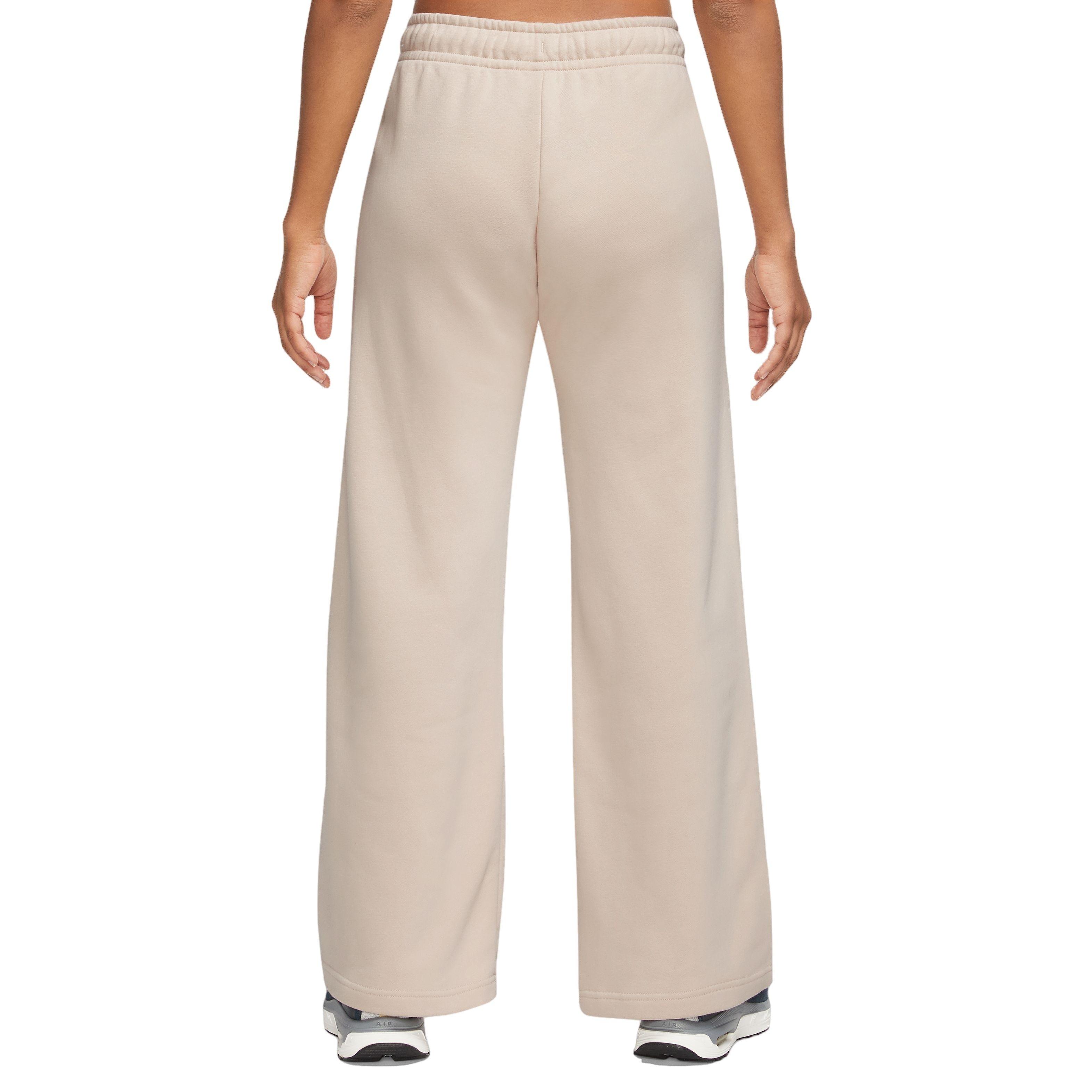 Nike Women's Sportswear Club Fleece Mid-Rise Wide-Leg Pants-Cream - CREAM Thumbnail View 2
