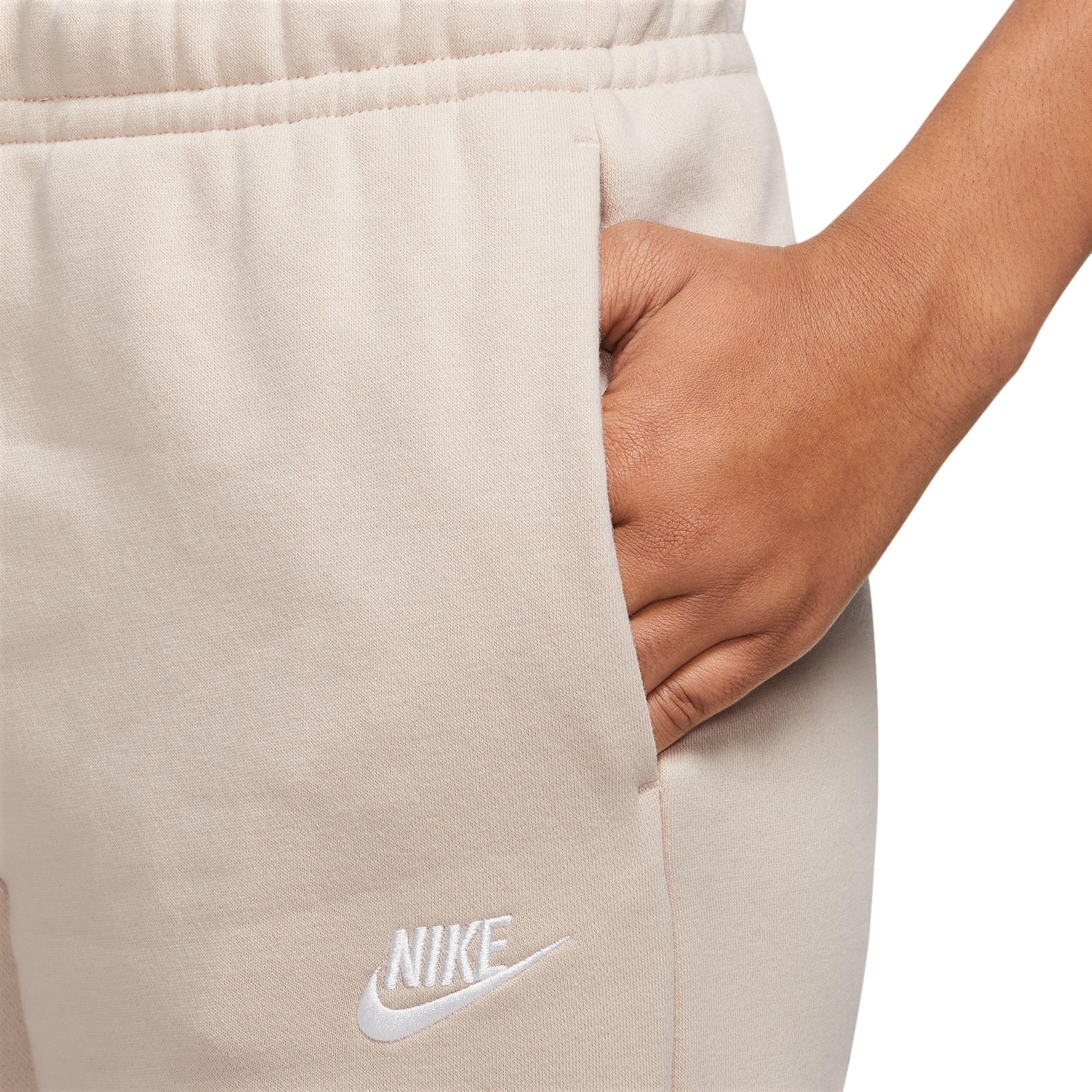 Nike Women's Sportswear Club Fleece Mid-Rise Wide-Leg Pants-Cream - CREAM Thumbnail View 3