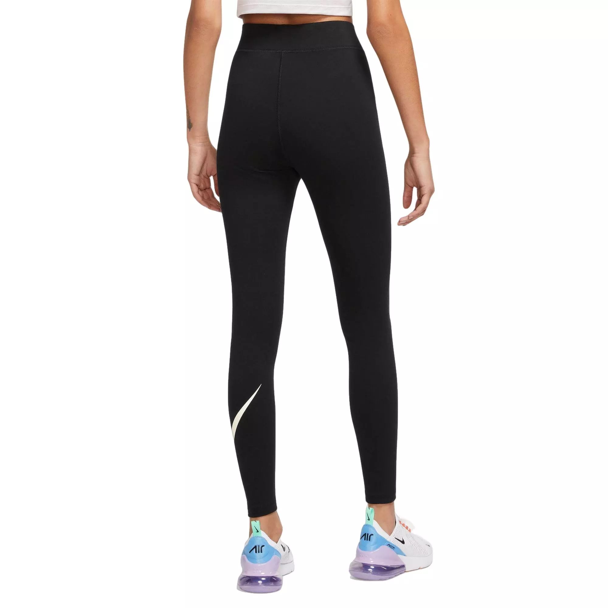 Nike Women's Classic High-Rise Swoosh Leggings - Black - BLACK