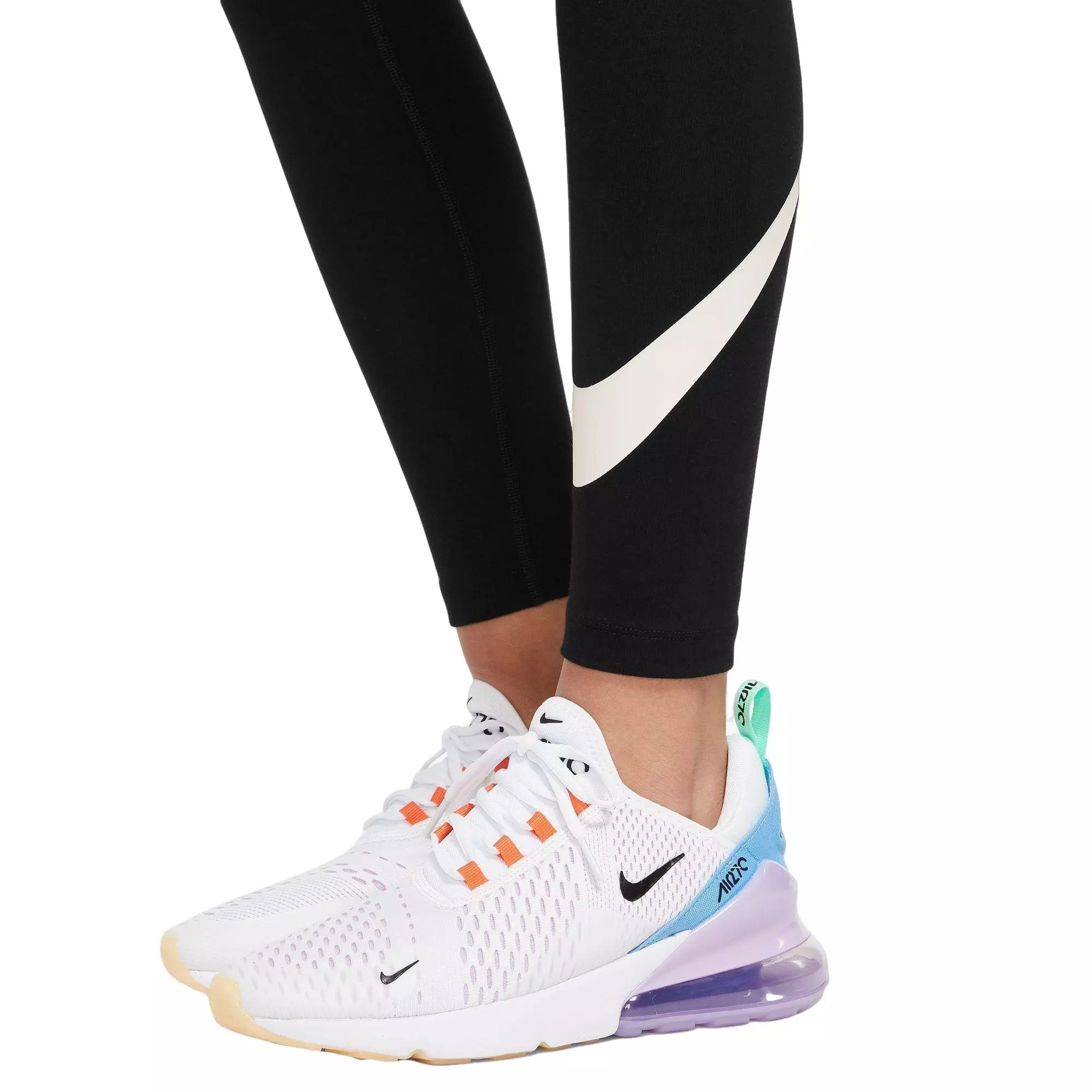 Nike Women's Classic High-Rise Swoosh Leggings - Black - BLACK
