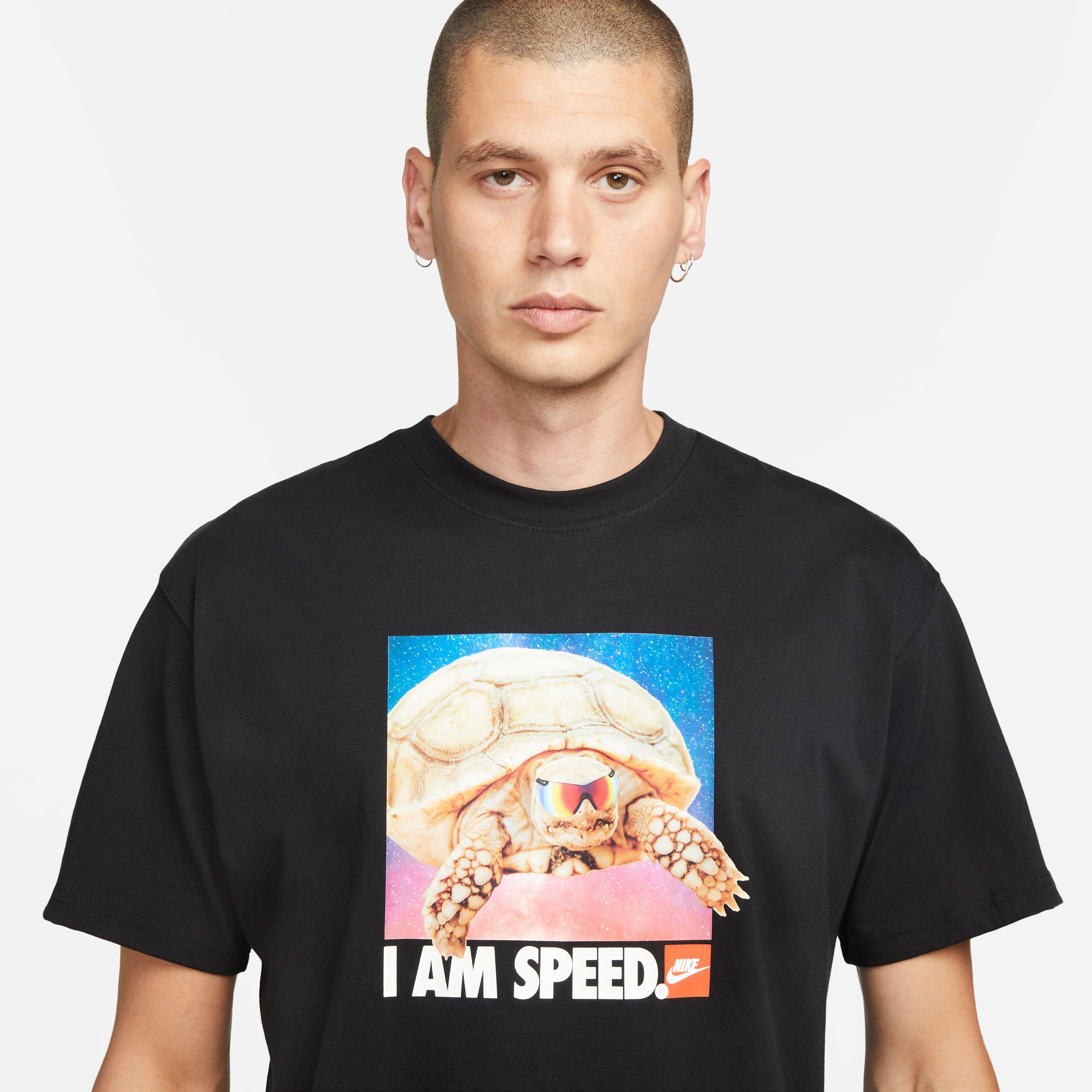 Nike Men's Sportswear Max90 Speed Turtle Tee - BLACK Thumbnail View 7