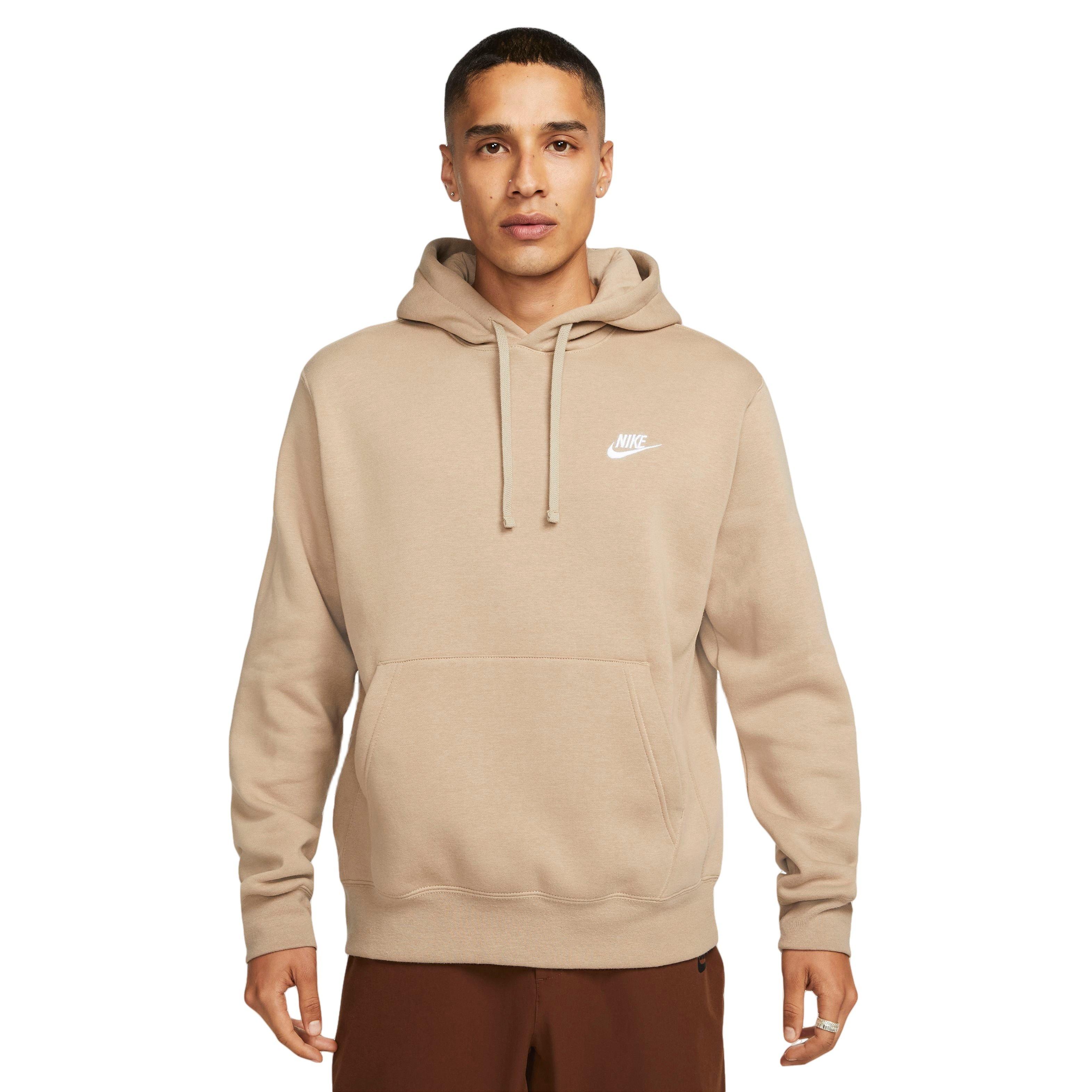 Nike Men's Sportswear Club Fleece Pullover Hoodie-Khaki - KHAKI Thumbnail View 1