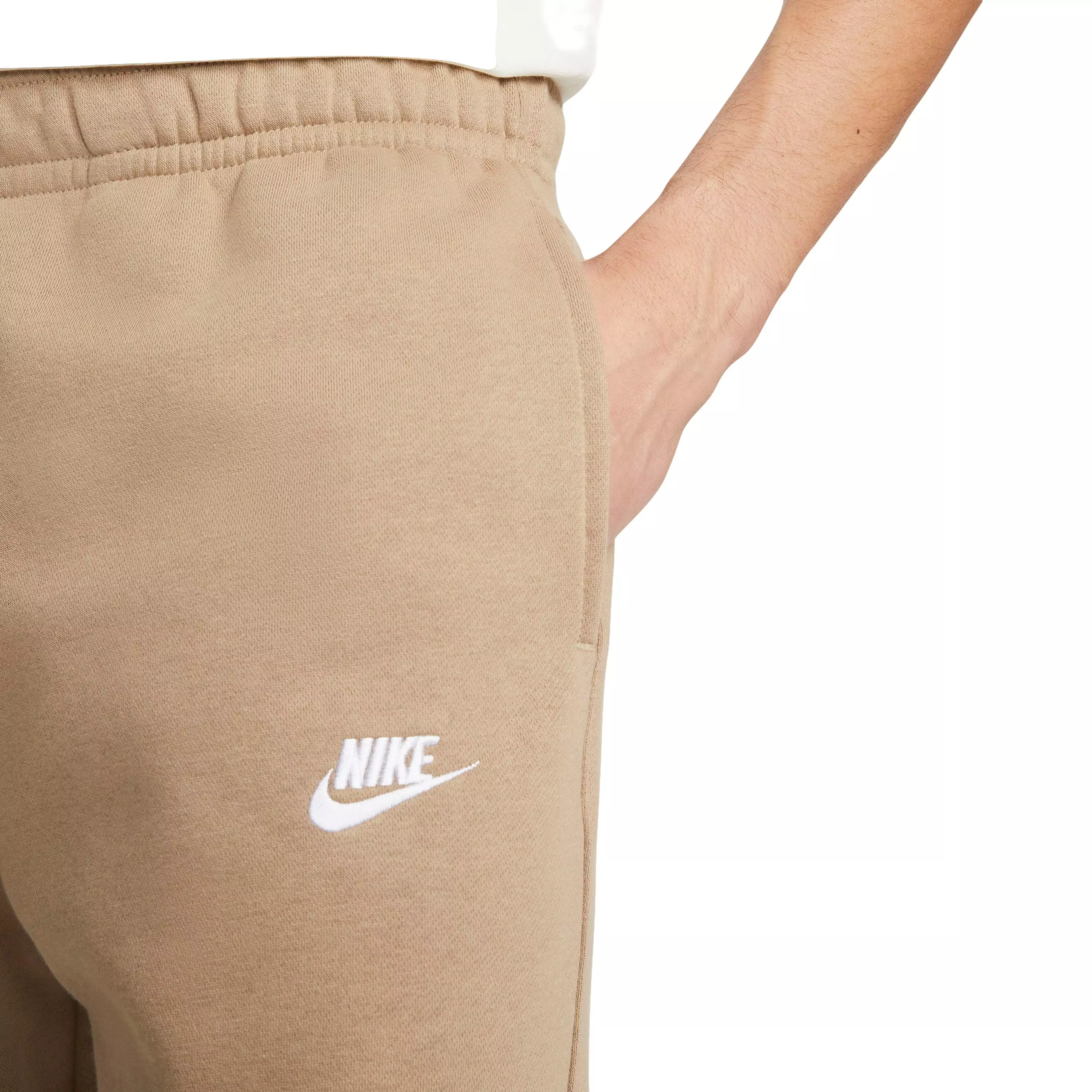 Nike Men's Sportswear Club Fleece Joggers-Khaki - KHAKI