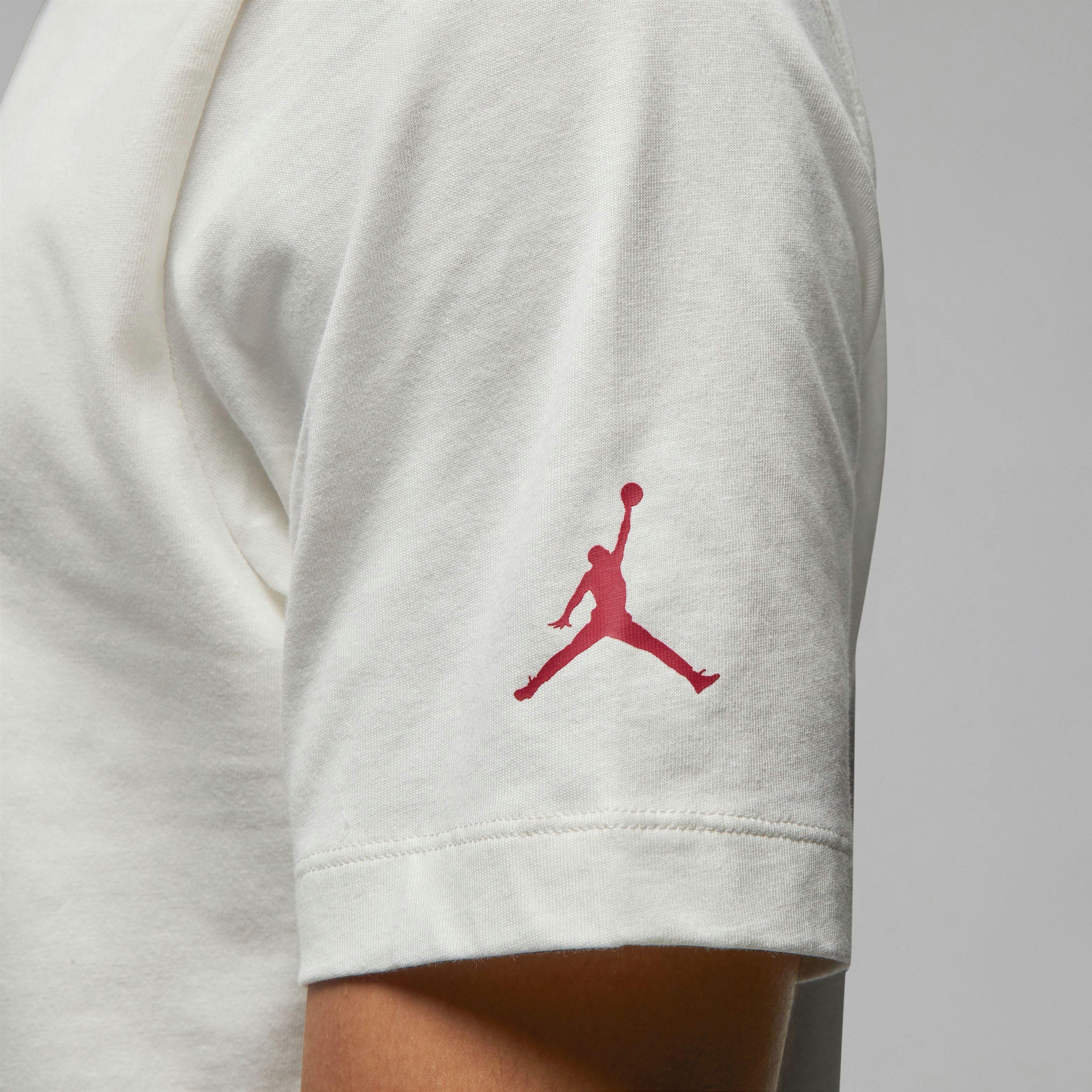 Jordan Men's Brand Graphic Tee-White/Red - WHITE/RED Thumbnail View 7