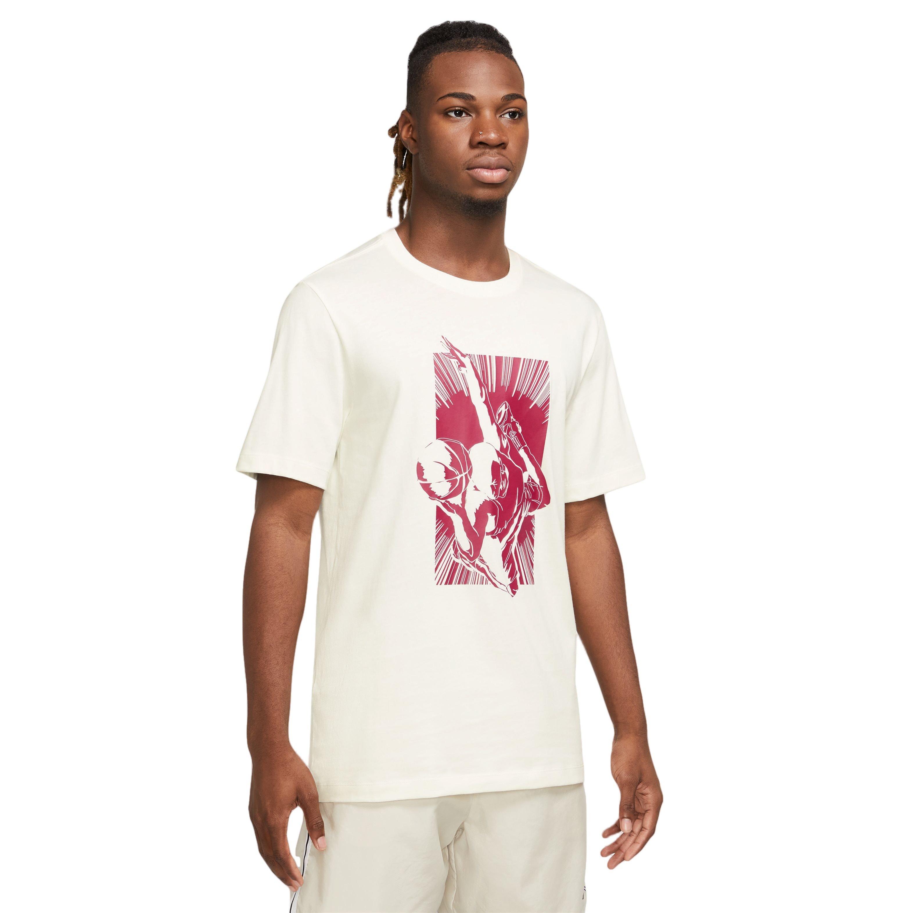 Jordan Men's Brand Graphic Tee-White/Red - WHITE/RED Thumbnail View 1
