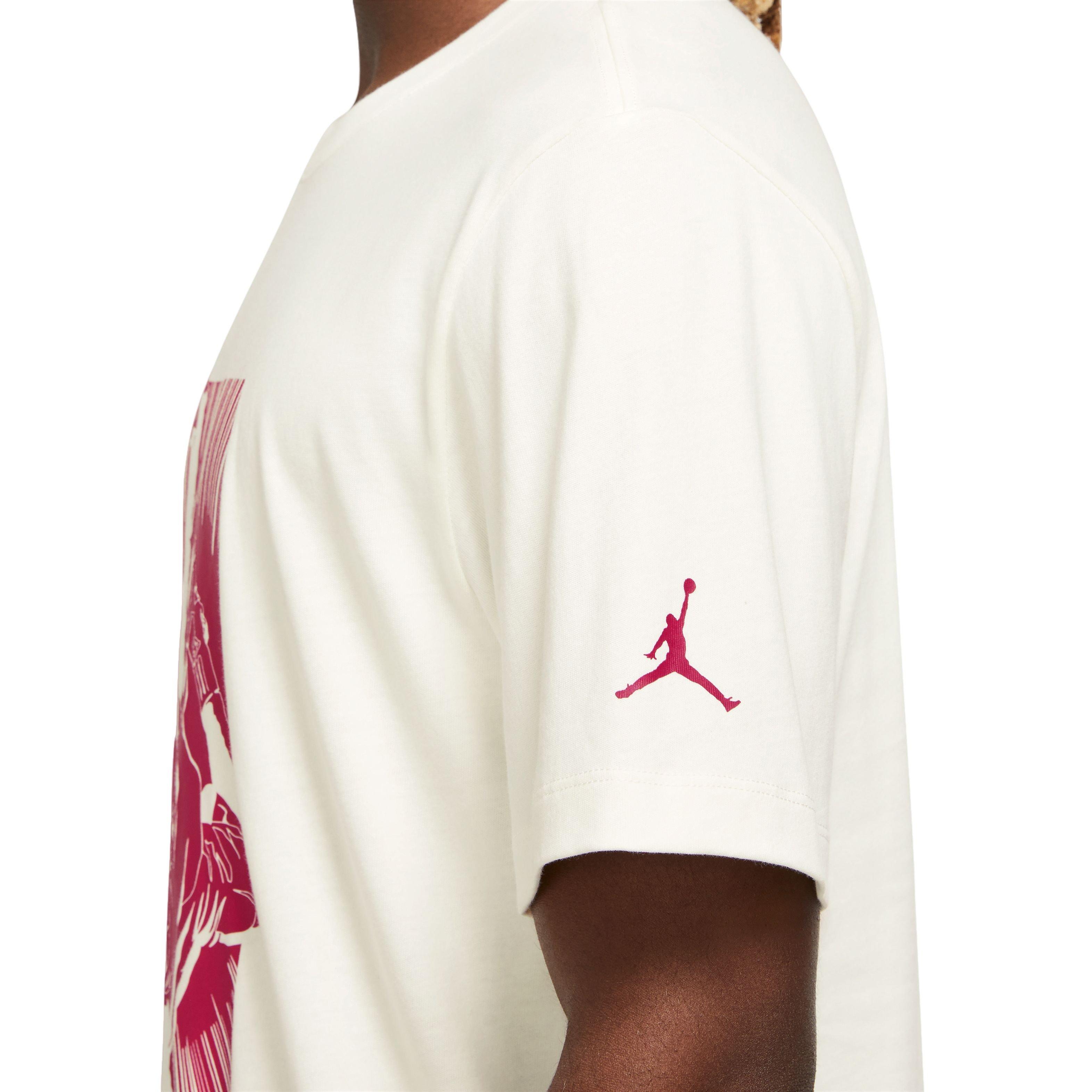 Jordan Men's Brand Graphic Tee-White/Red - WHITE/RED Thumbnail View 3