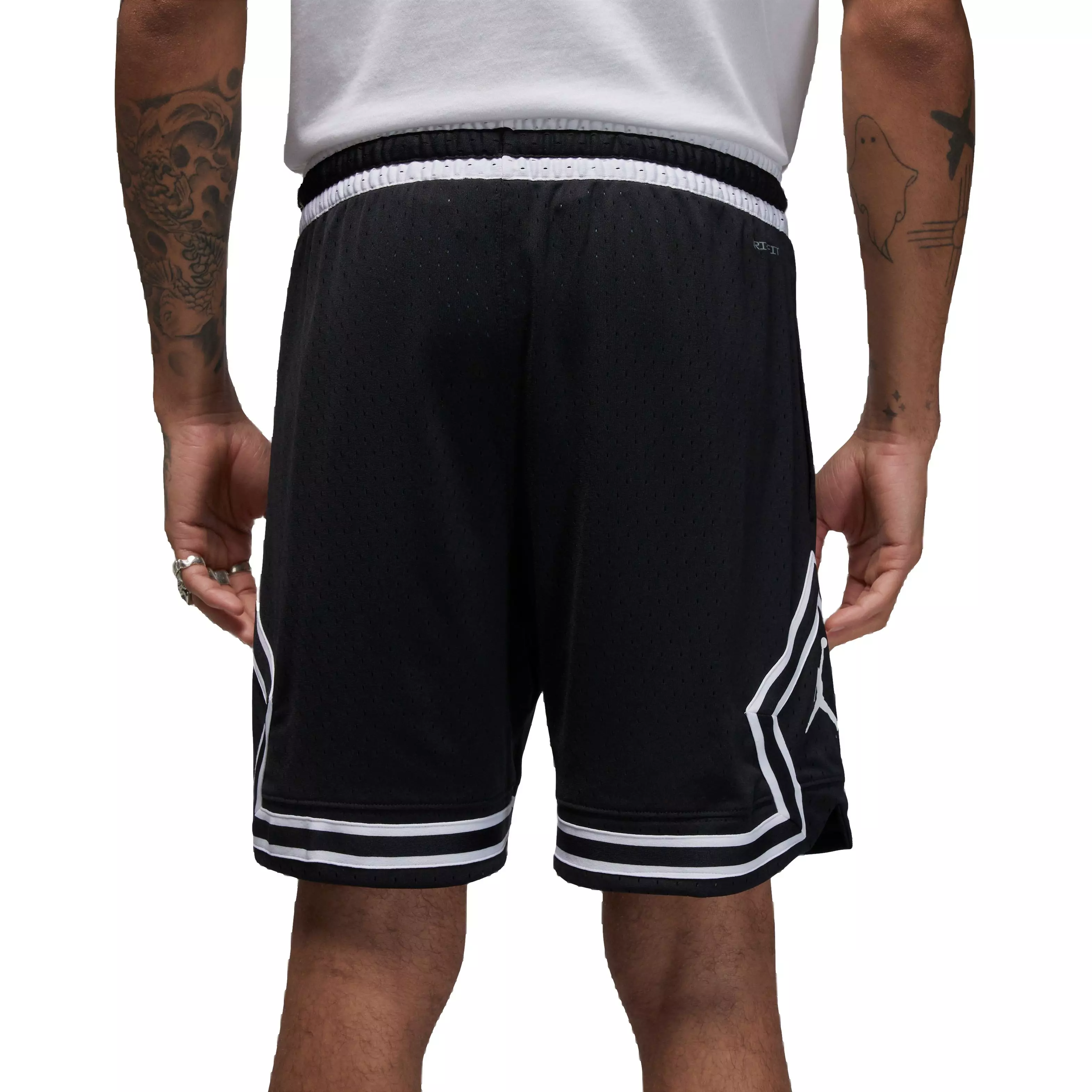 Jordan Men's Dri-FIT Sport Diamond Shorts - Black - BLACK/WHITE
