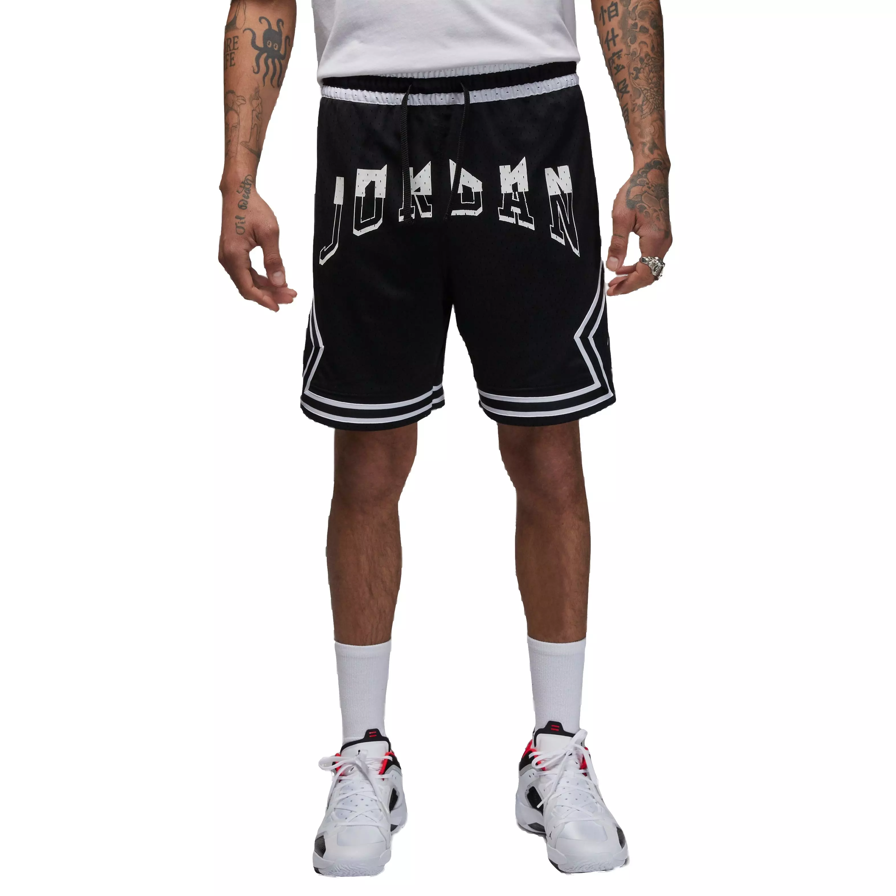 Jordan Men's Dri-FIT Sport Diamond Shorts - Black - BLACK/WHITE