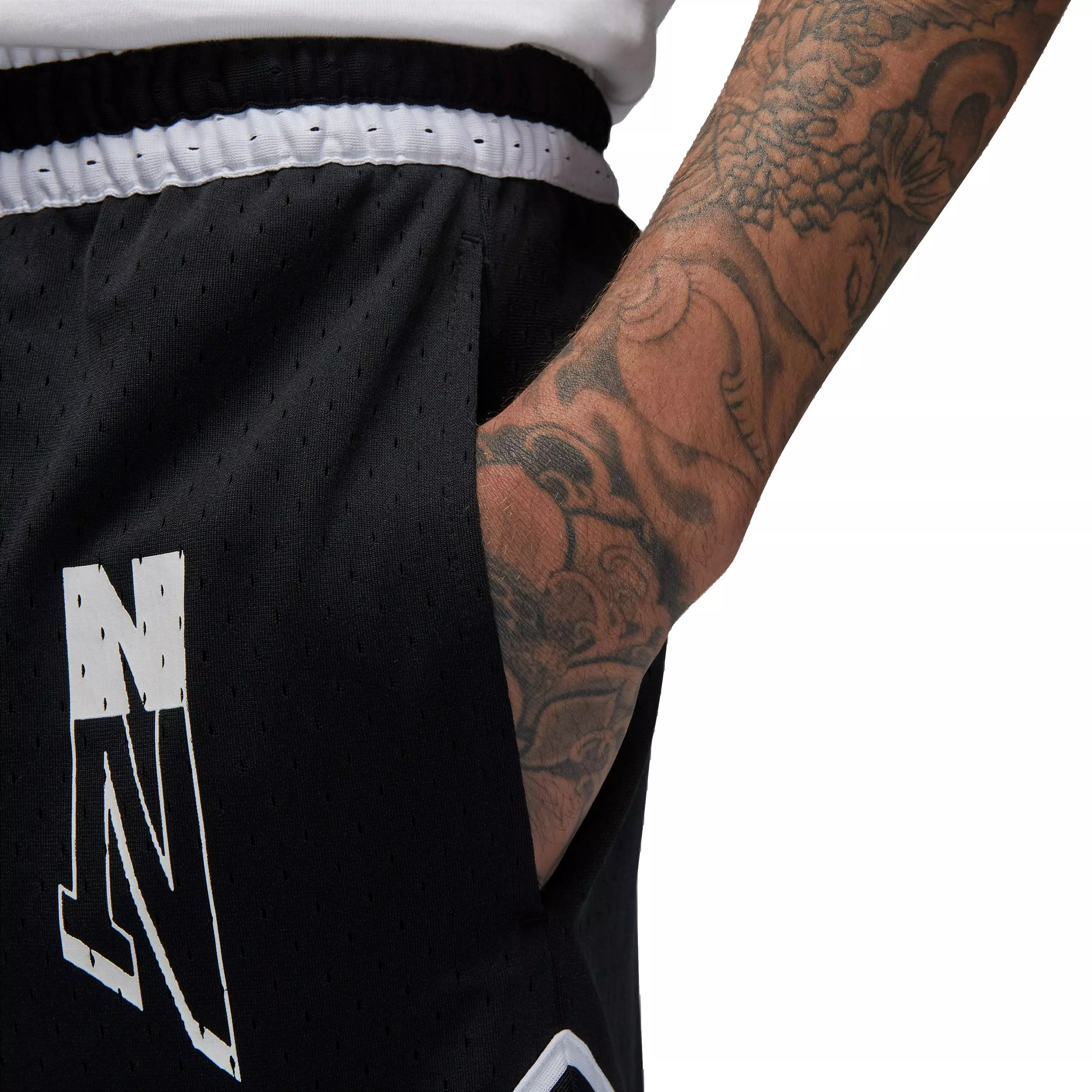 Jordan Men's Dri-FIT Sport Diamond Shorts - Black - BLACK/WHITE