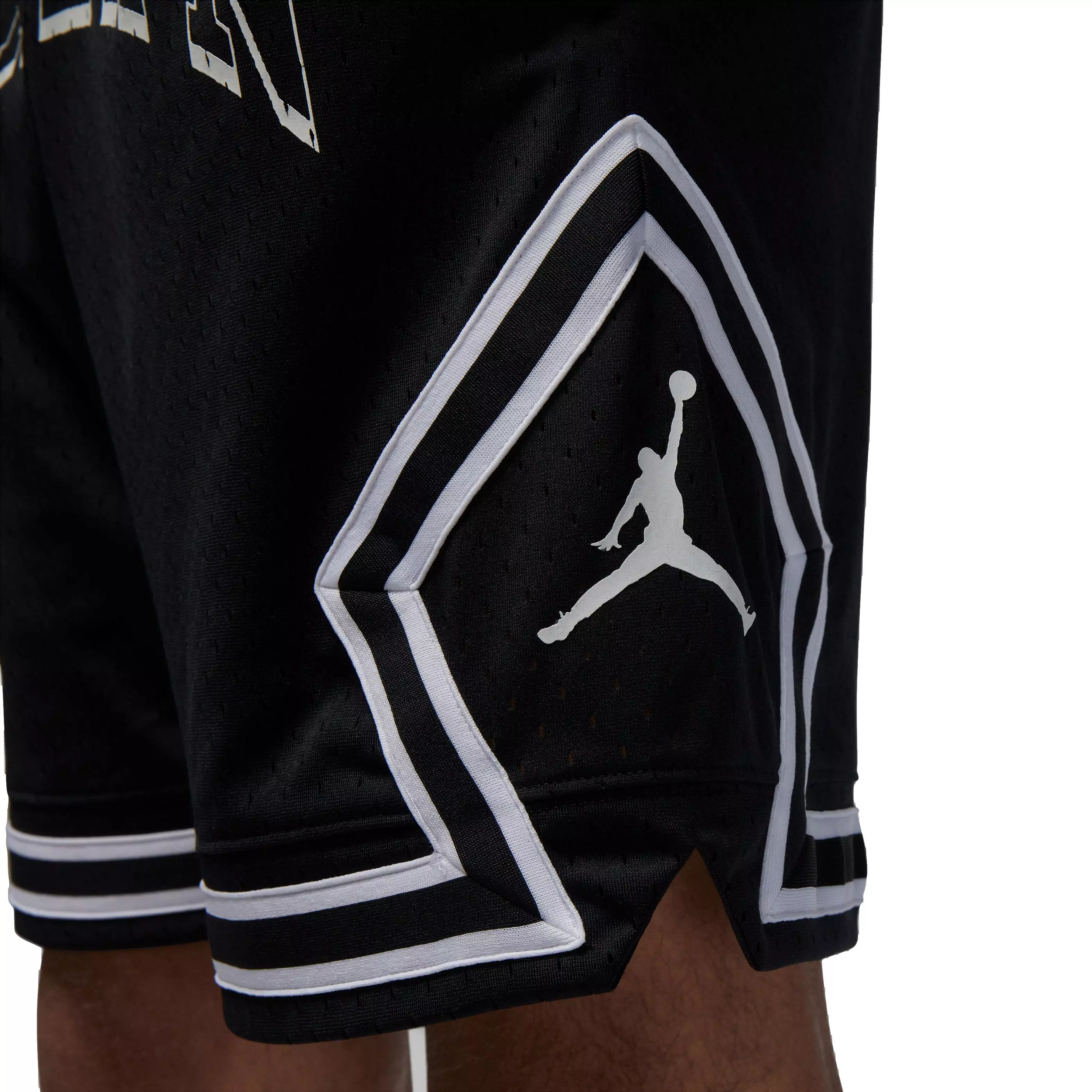 Jordan Men's Dri-FIT Sport Diamond Shorts - Black - BLACK/WHITE