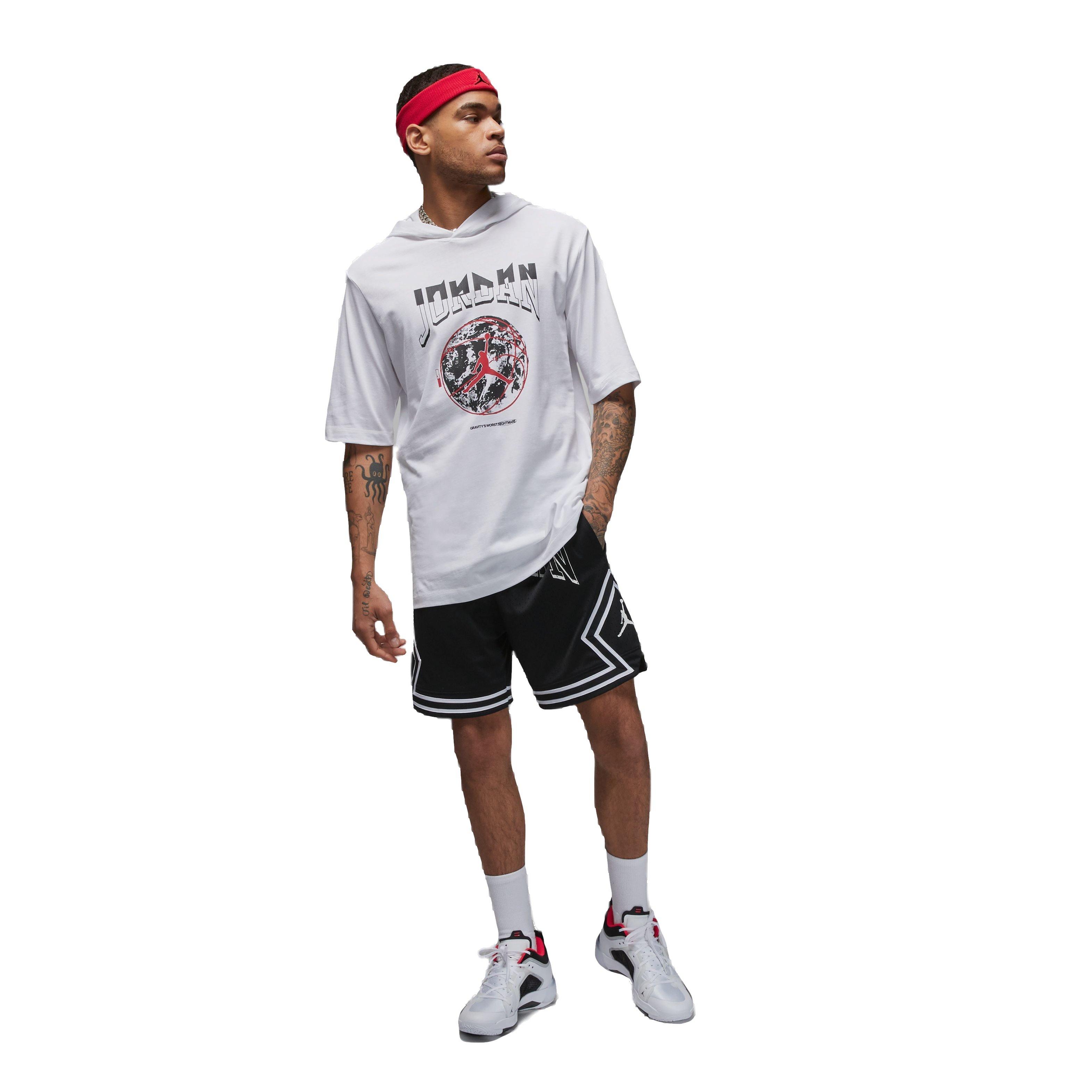 Jordan Men's Dri-FIT Sport Diamond Shorts-Black - BLACK/WHITE Thumbnail View 7