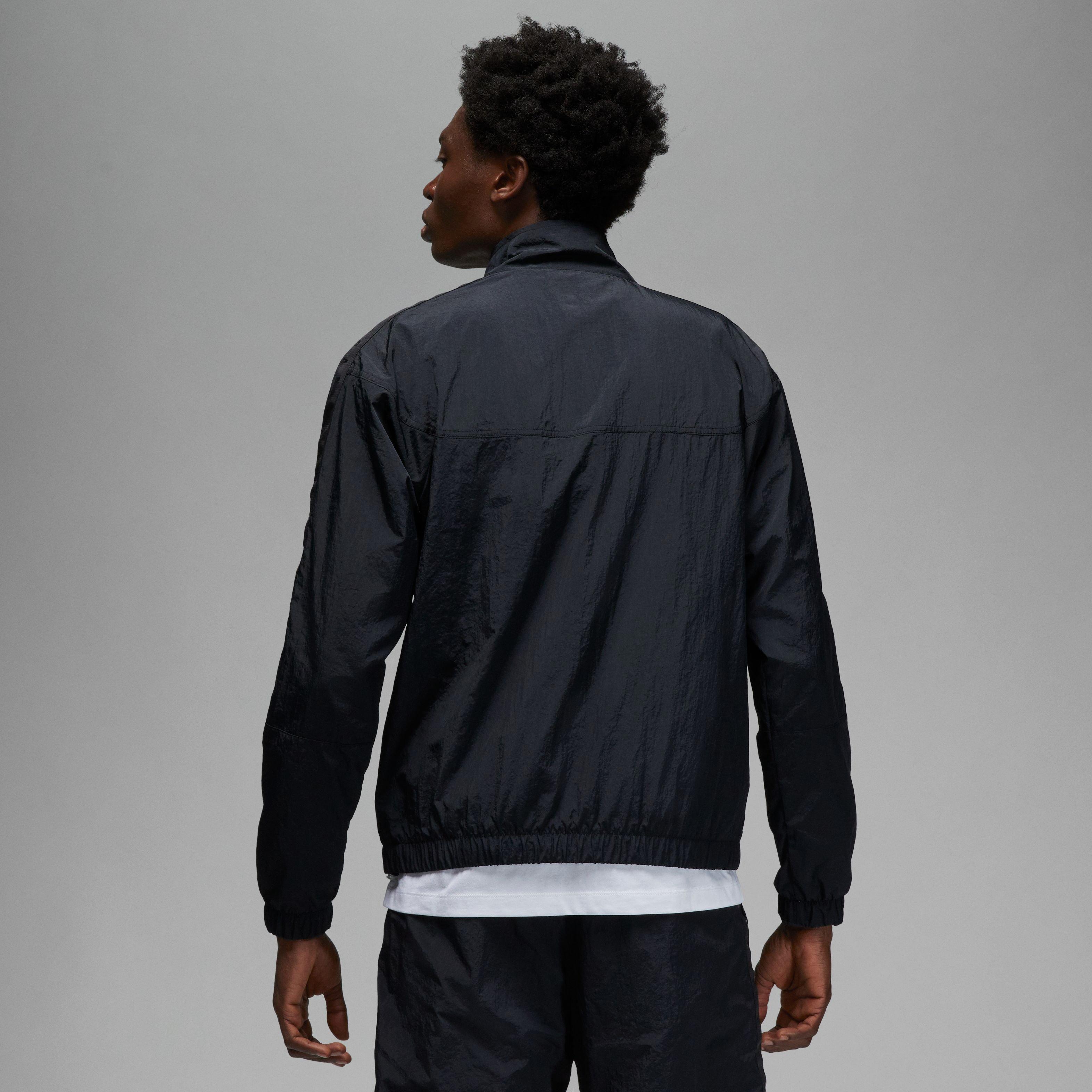 Jordan Men's Essentials Warmup Jacket-Black - BLACK Thumbnail View 7