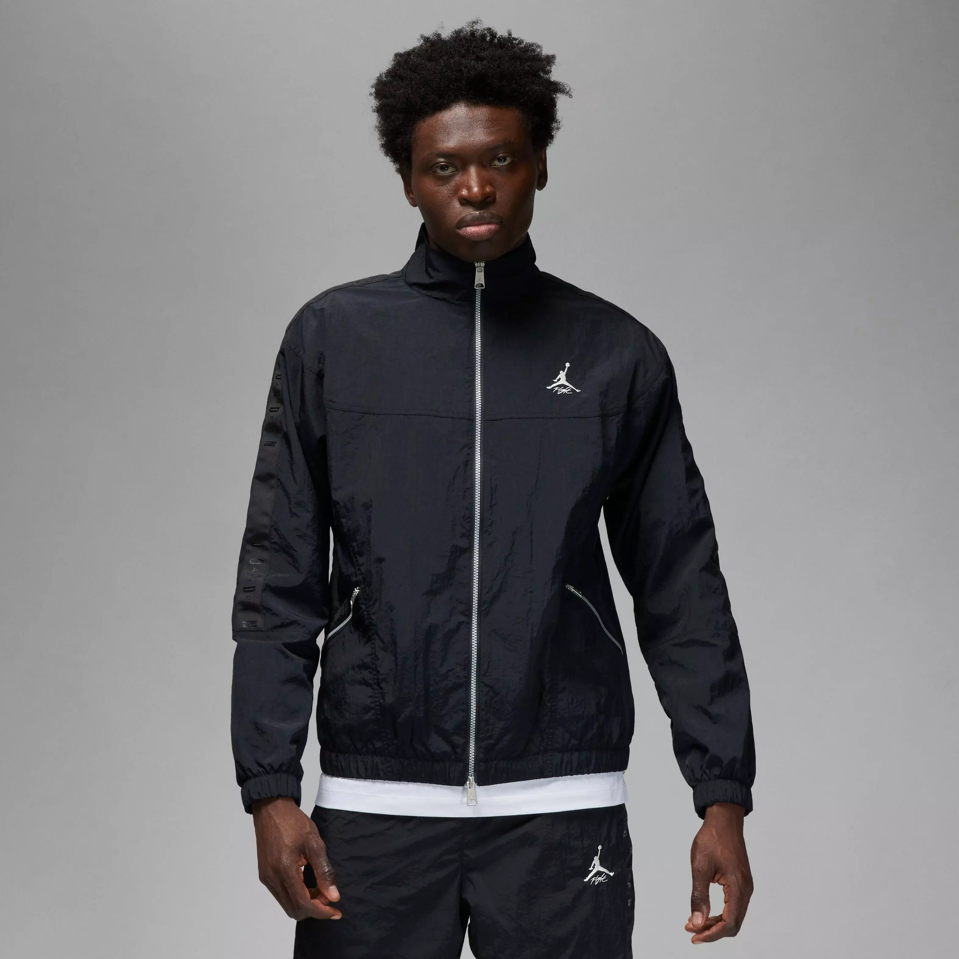 Jordan Men's Essentials Warmup Jacket-Black - BLACK