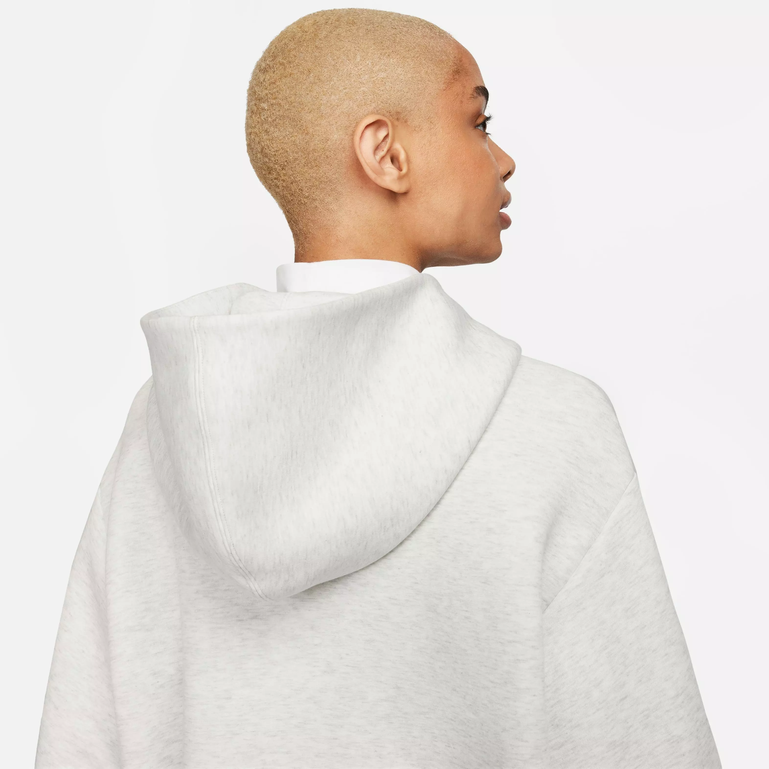 Nike Women's Sportswear Tech Fleece Loose Cape-Lt Grey - LT GREY