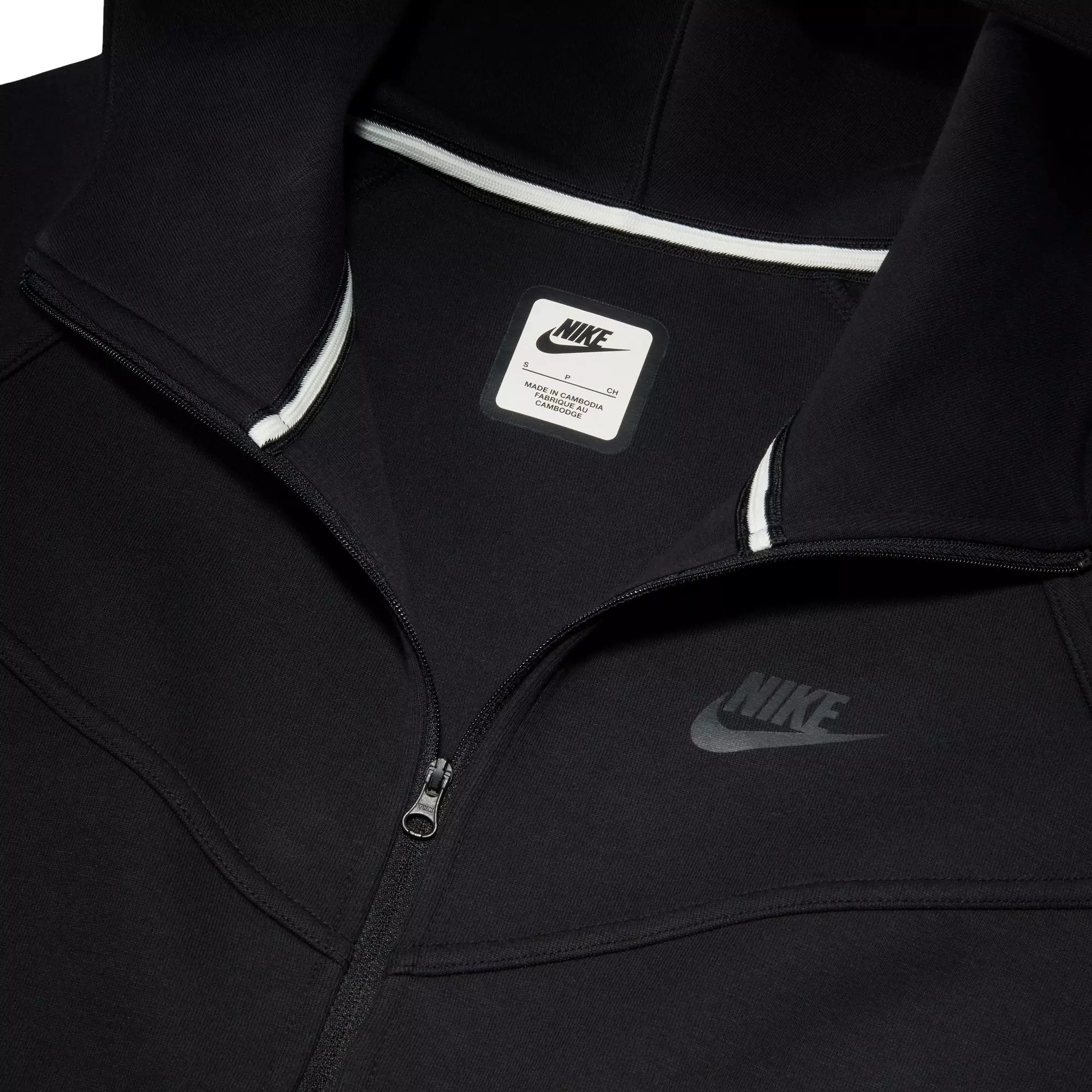 Nike Women's Sportswear Tech Fleece Windrunner Jacket-Black - BLACK