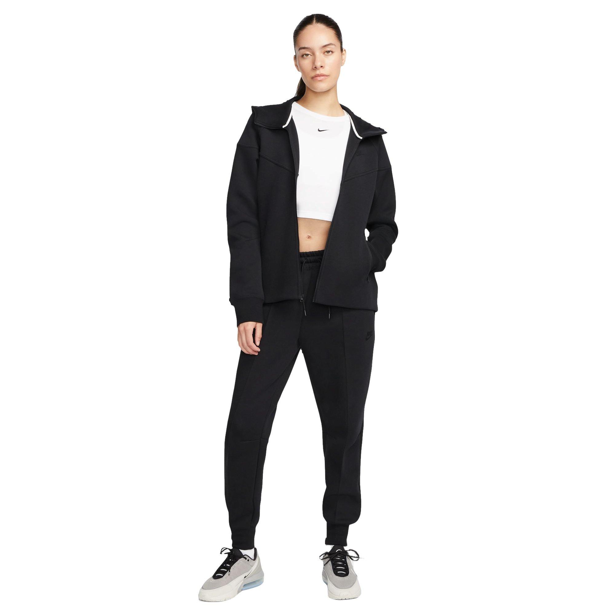 Nike Women's Sportswear Tech Fleece Windrunner Jacket-Black - BLACK Thumbnail View 9