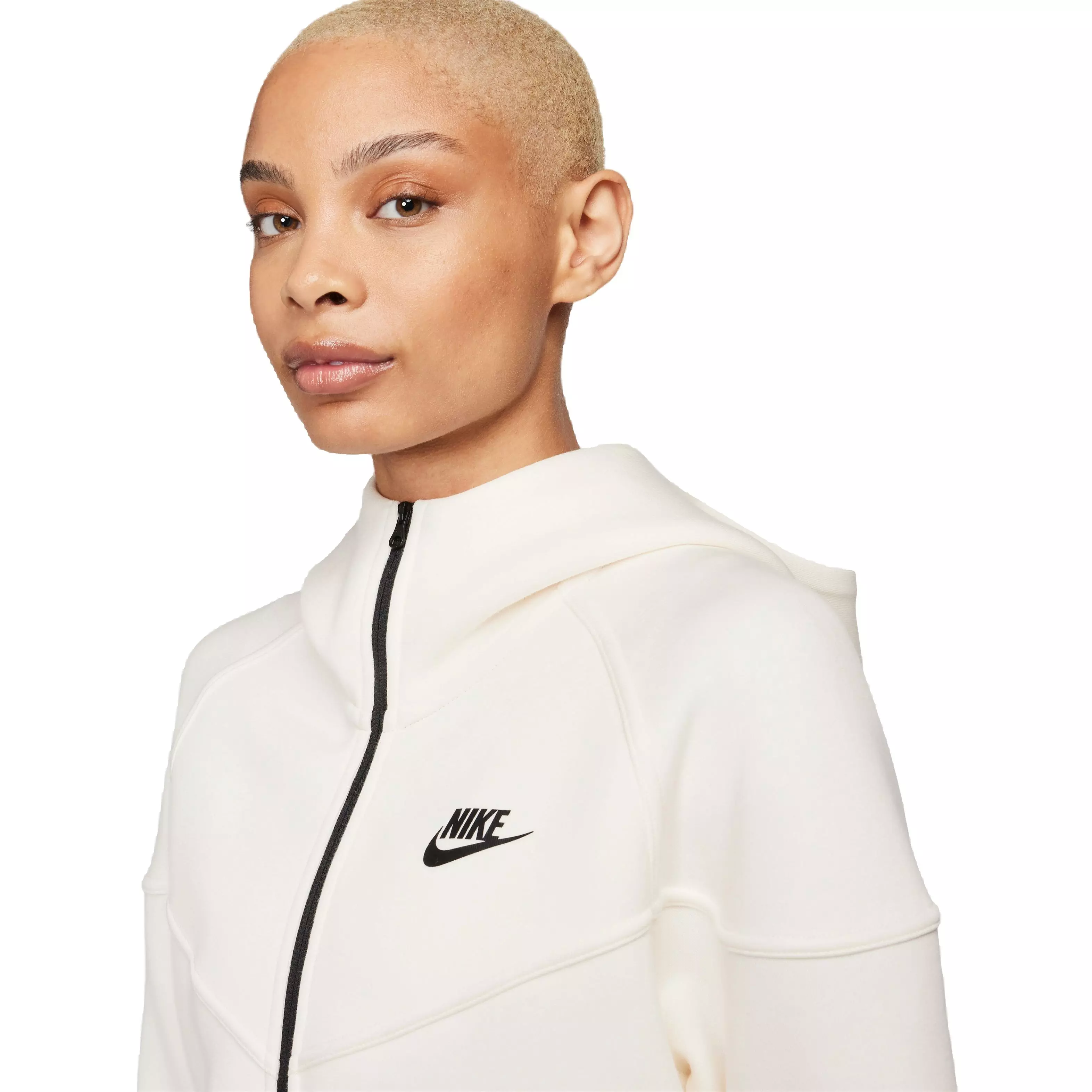 Nike Women's Sportswear Tech Fleece Windrunner Full-Zip Jacket-Ivory - IVORY