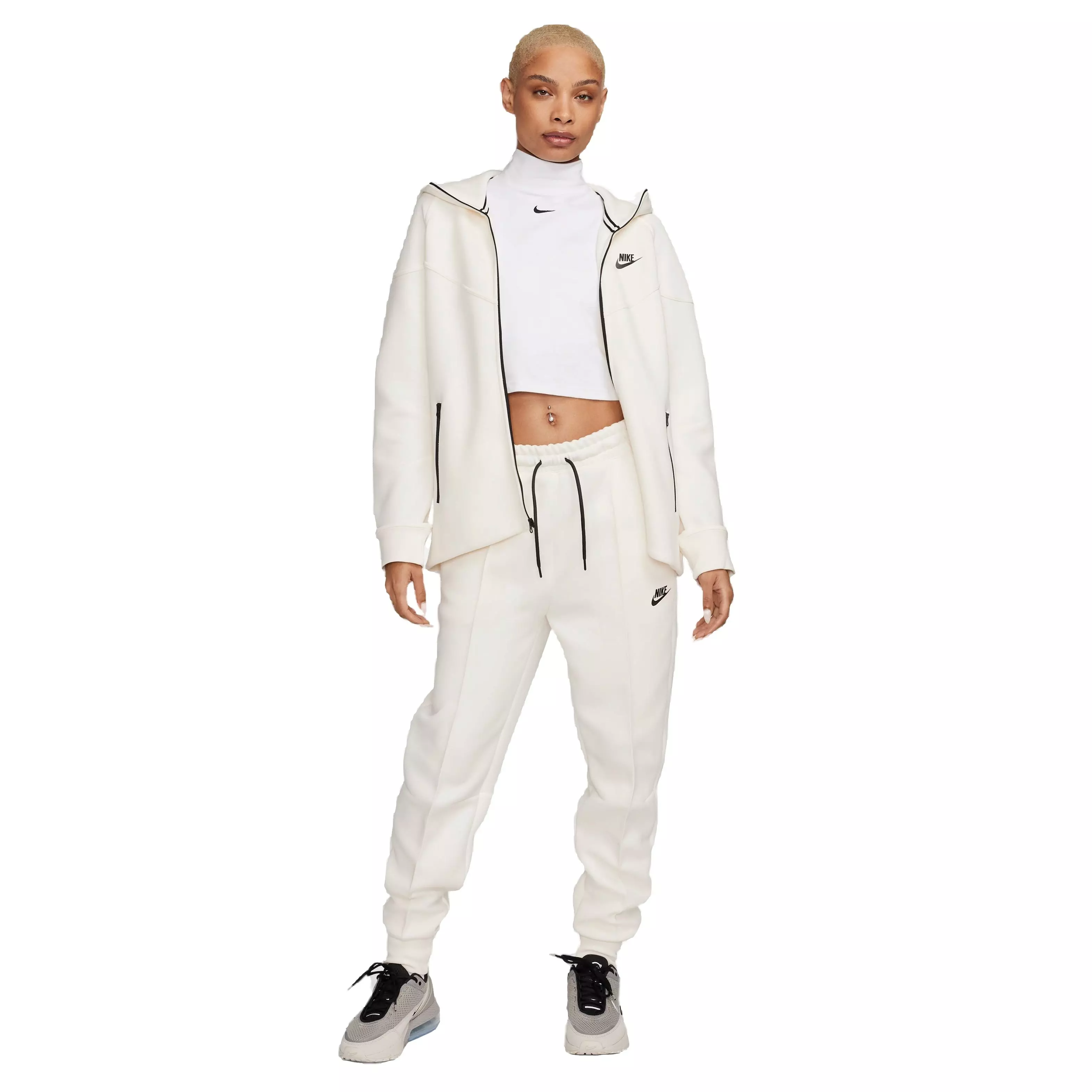 Nike Women's Sportswear Tech Fleece Windrunner Full-Zip Jacket-Ivory - IVORY
