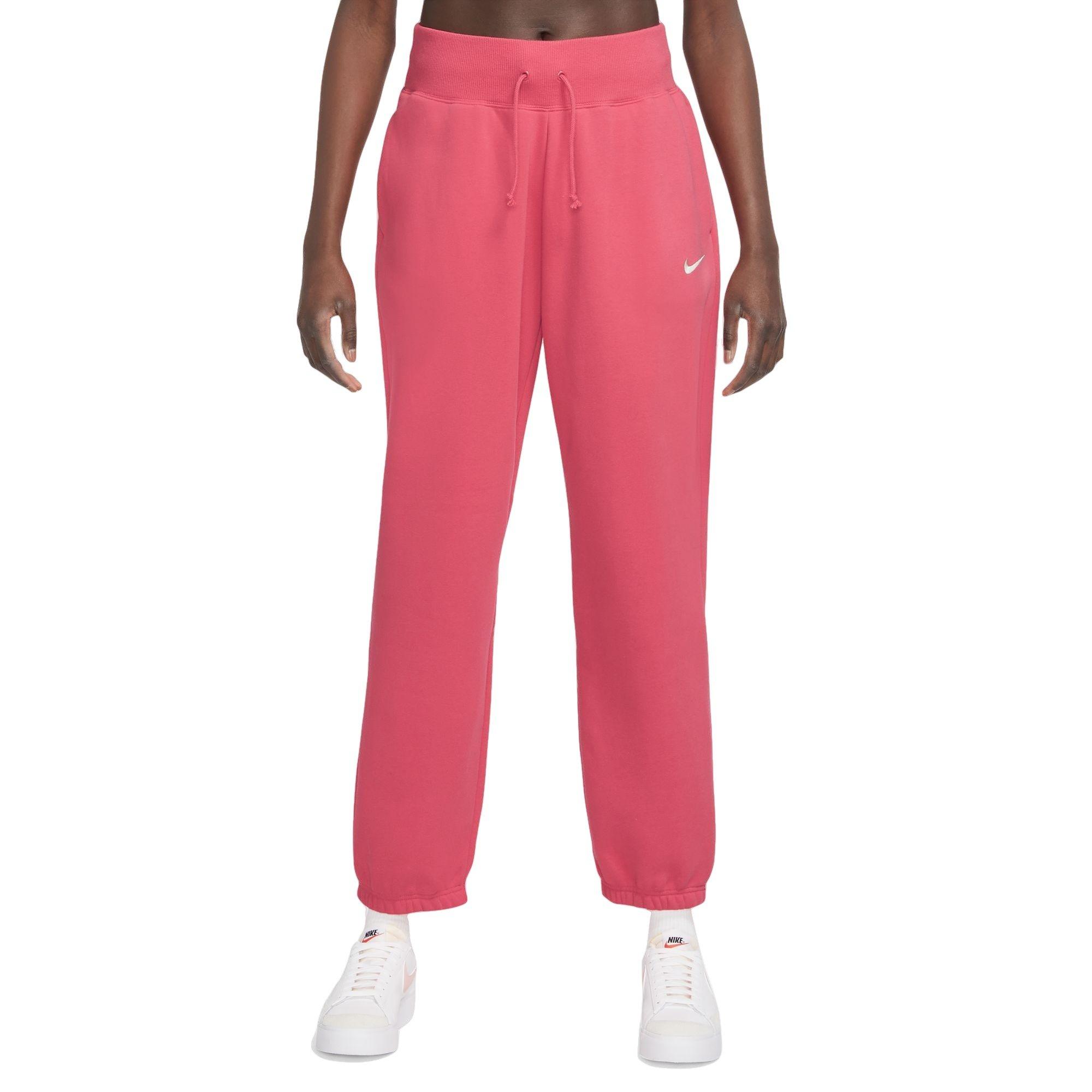 Nike Women's Sportswear Phoenix Fleece High-Rise Fleece Oversized Pants - Light Fusion Red - RED Thumbnail View 1