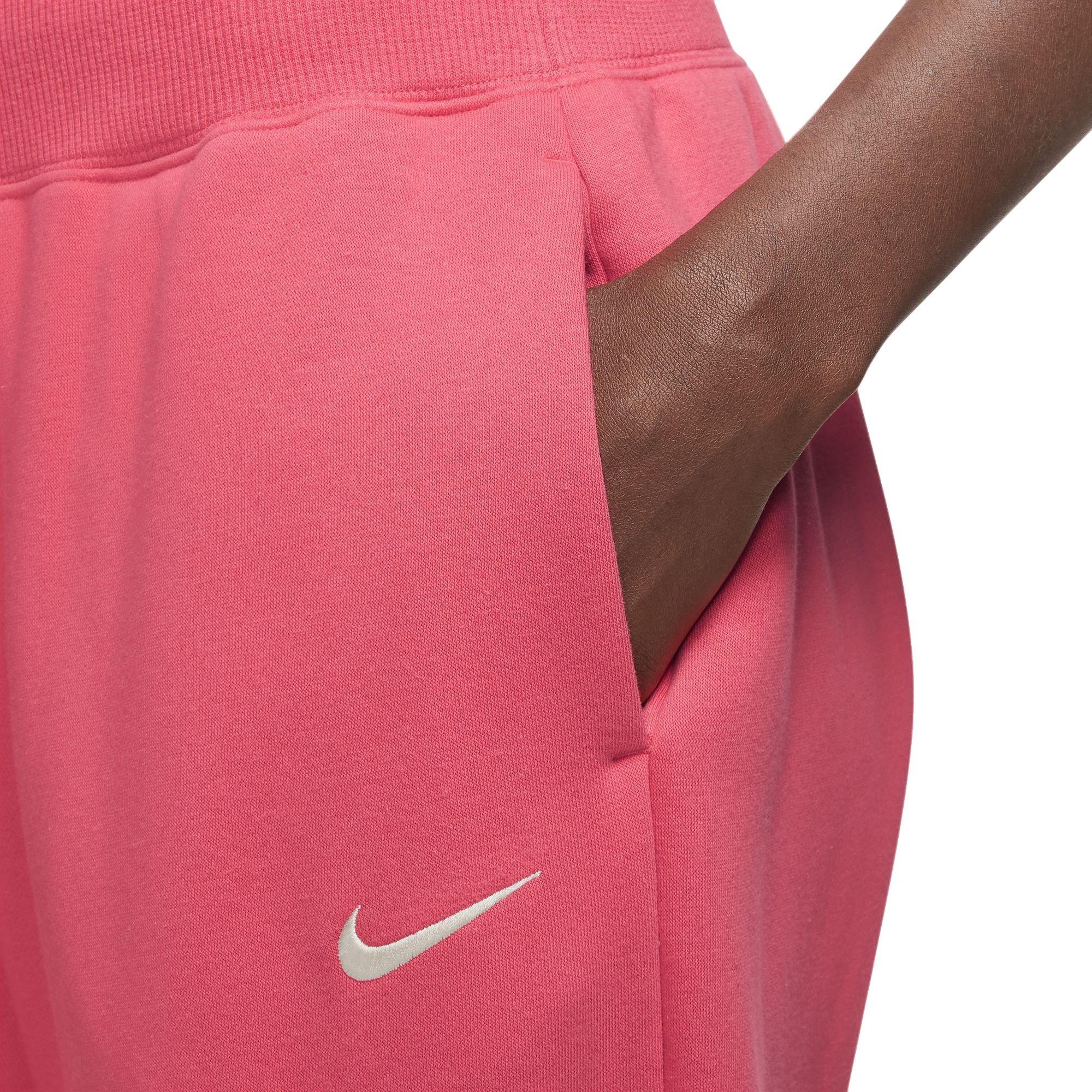 Nike Women's Sportswear Phoenix Fleece High-Rise Fleece Oversized Pants - Light Fusion Red - RED Thumbnail View 3