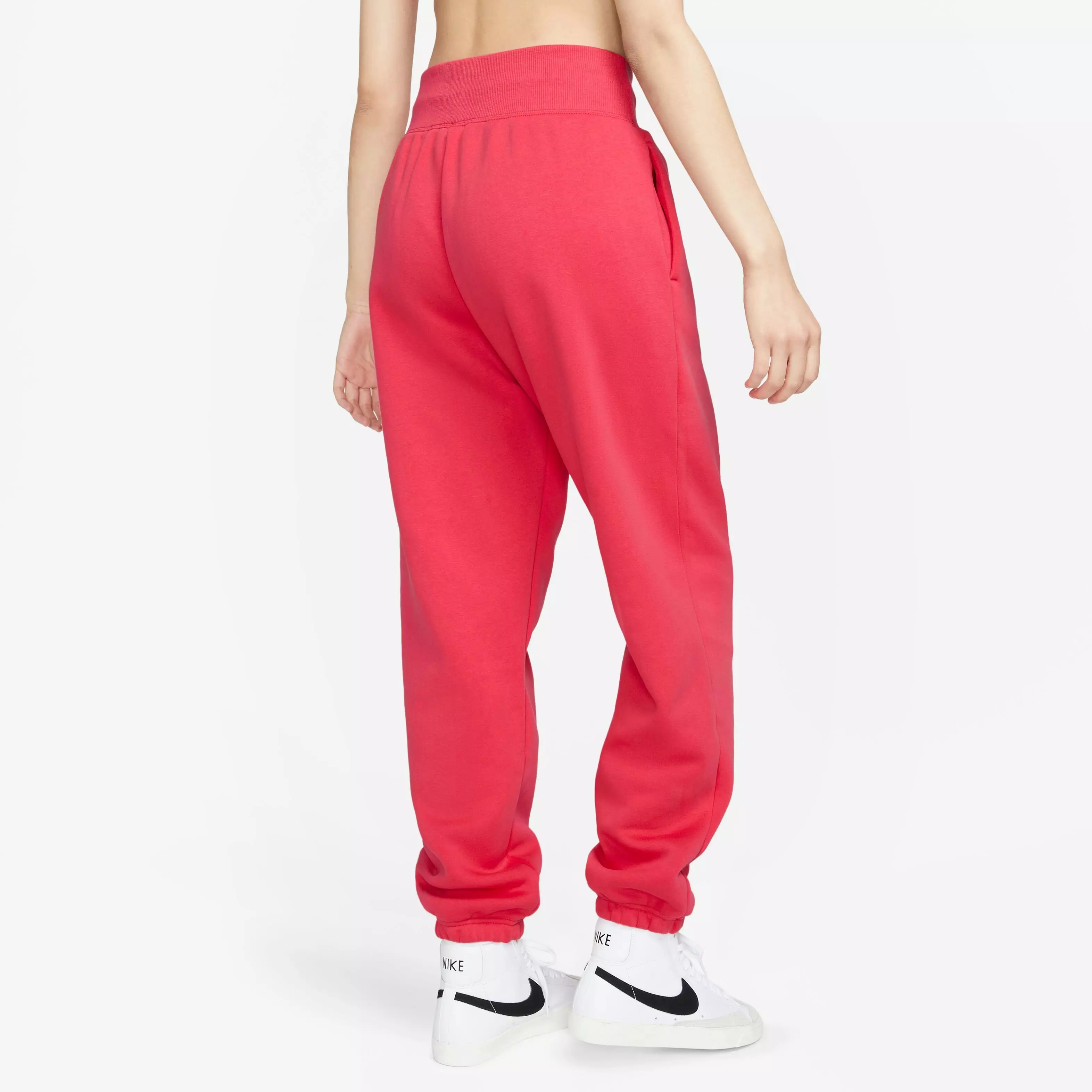 Nike Women's Sportswear Phoenix Fleece High-Rise Fleece Oversized Pants - Light Fusion Red - RED