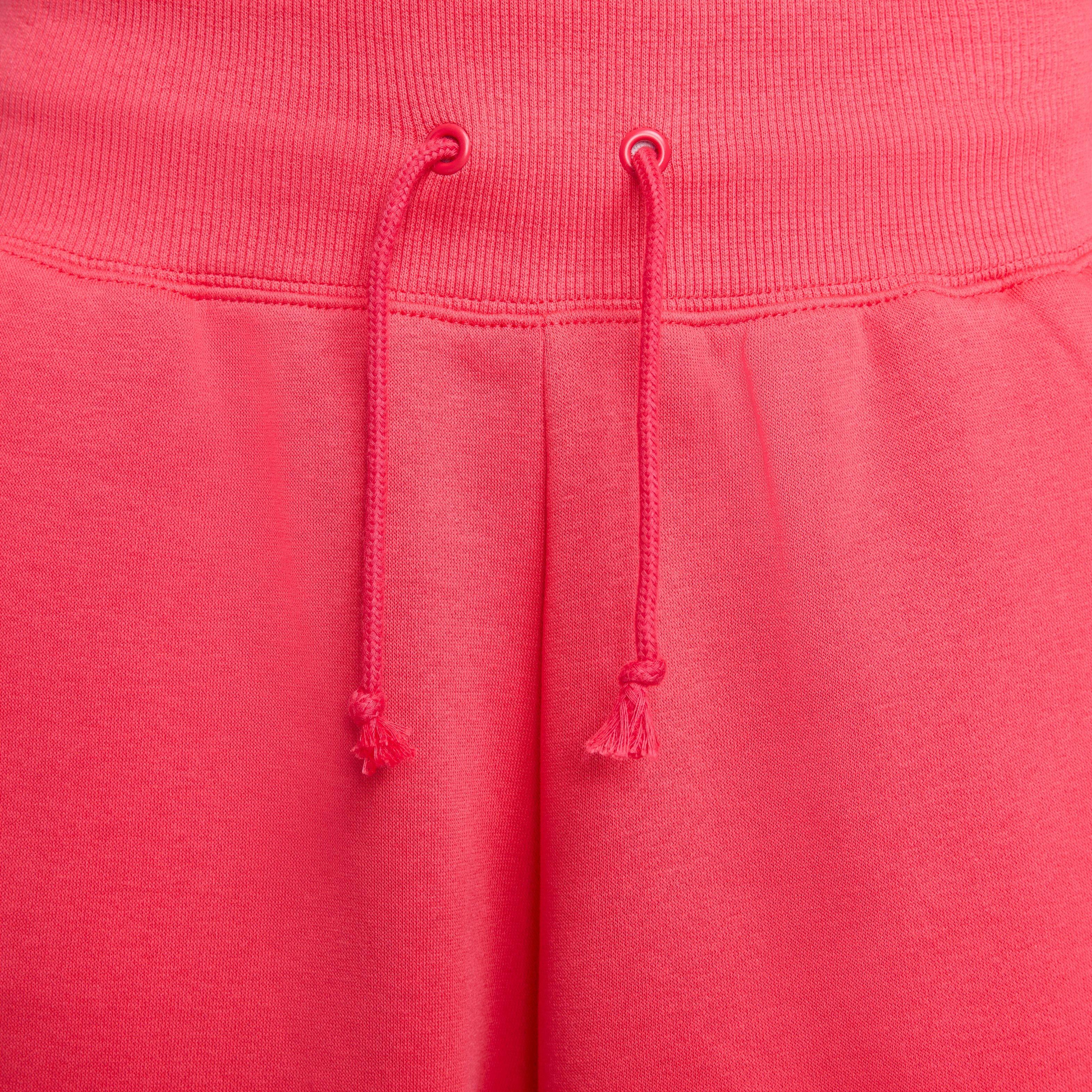 Nike Women's Sportswear Phoenix Fleece High-Rise Fleece Oversized Pants - Light Fusion Red - RED Thumbnail View 8
