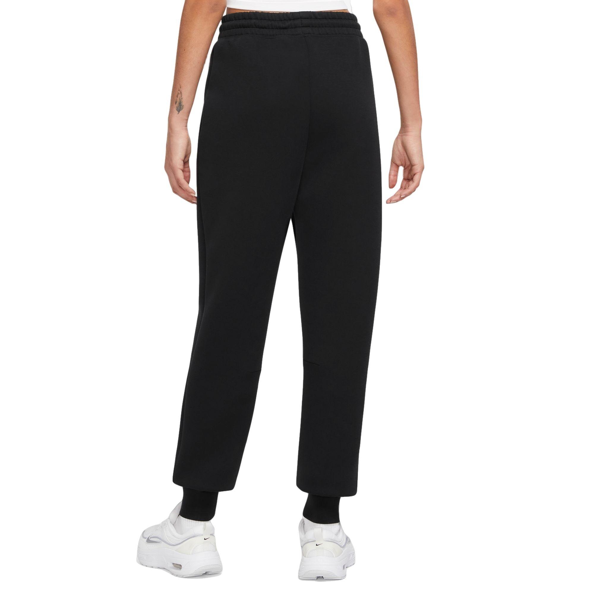 Nike Women's Sportswear Tech Fleece Mid-Rise Joggers-Black - BLACK Thumbnail View 2